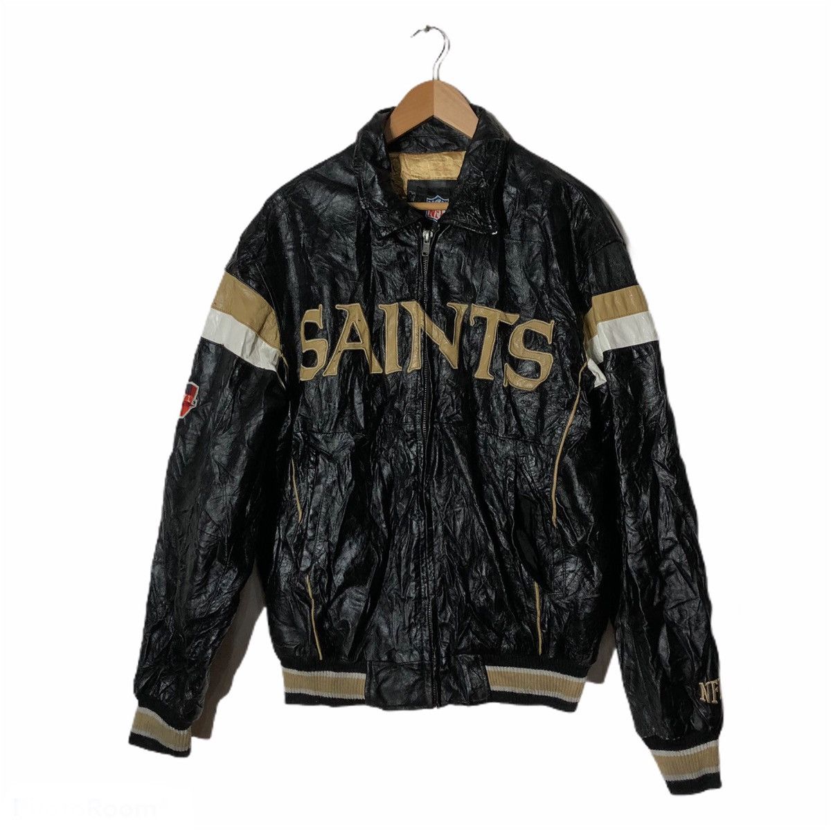 Japanese Brand Varsity Leather Jacket Super Bowl NFL Big Logo Size US M / EU 48-50 / 2 - 2 Thumbnail