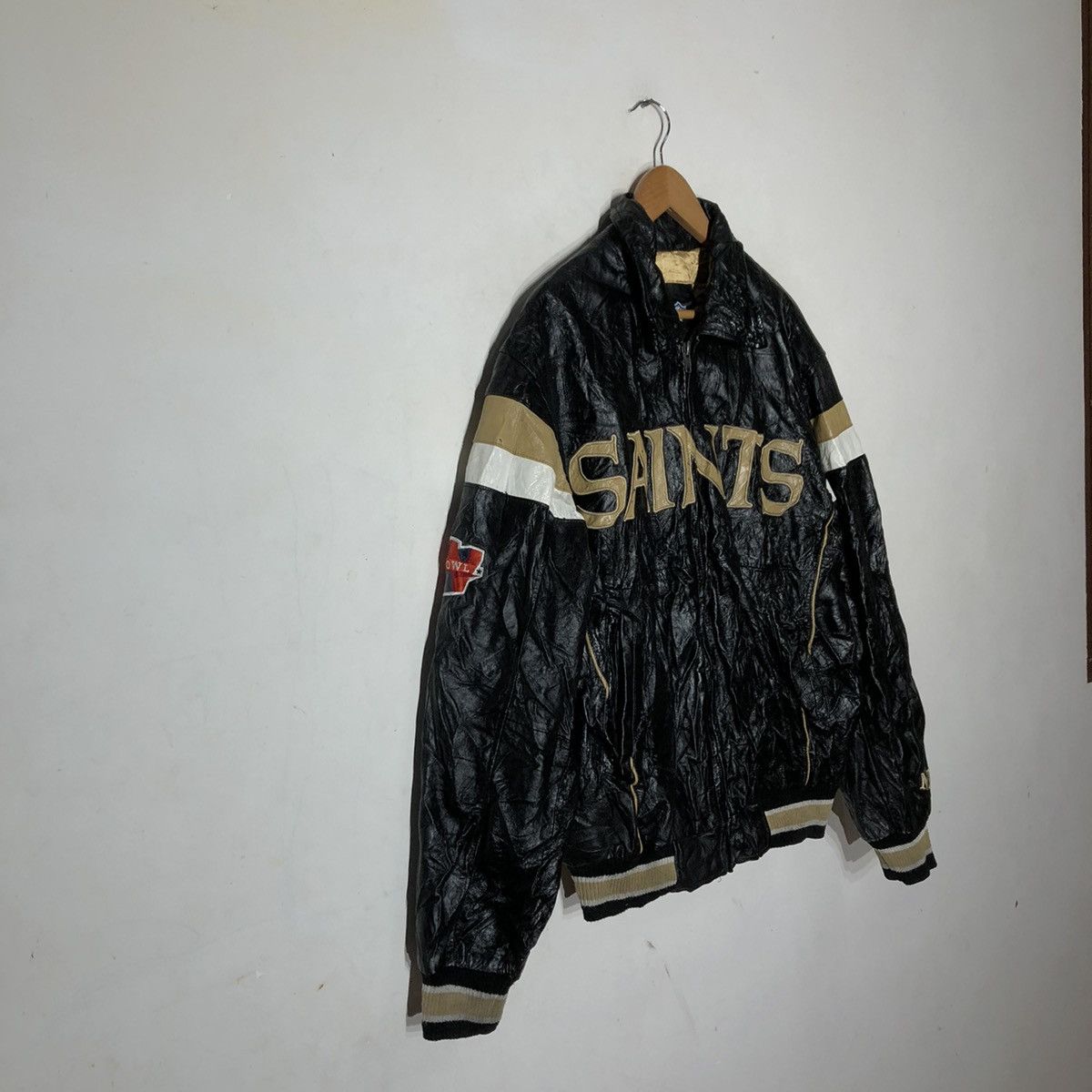 Japanese Brand Varsity Leather Jacket Super Bowl NFL Big Logo Size US M / EU 48-50 / 2 - 3 Thumbnail