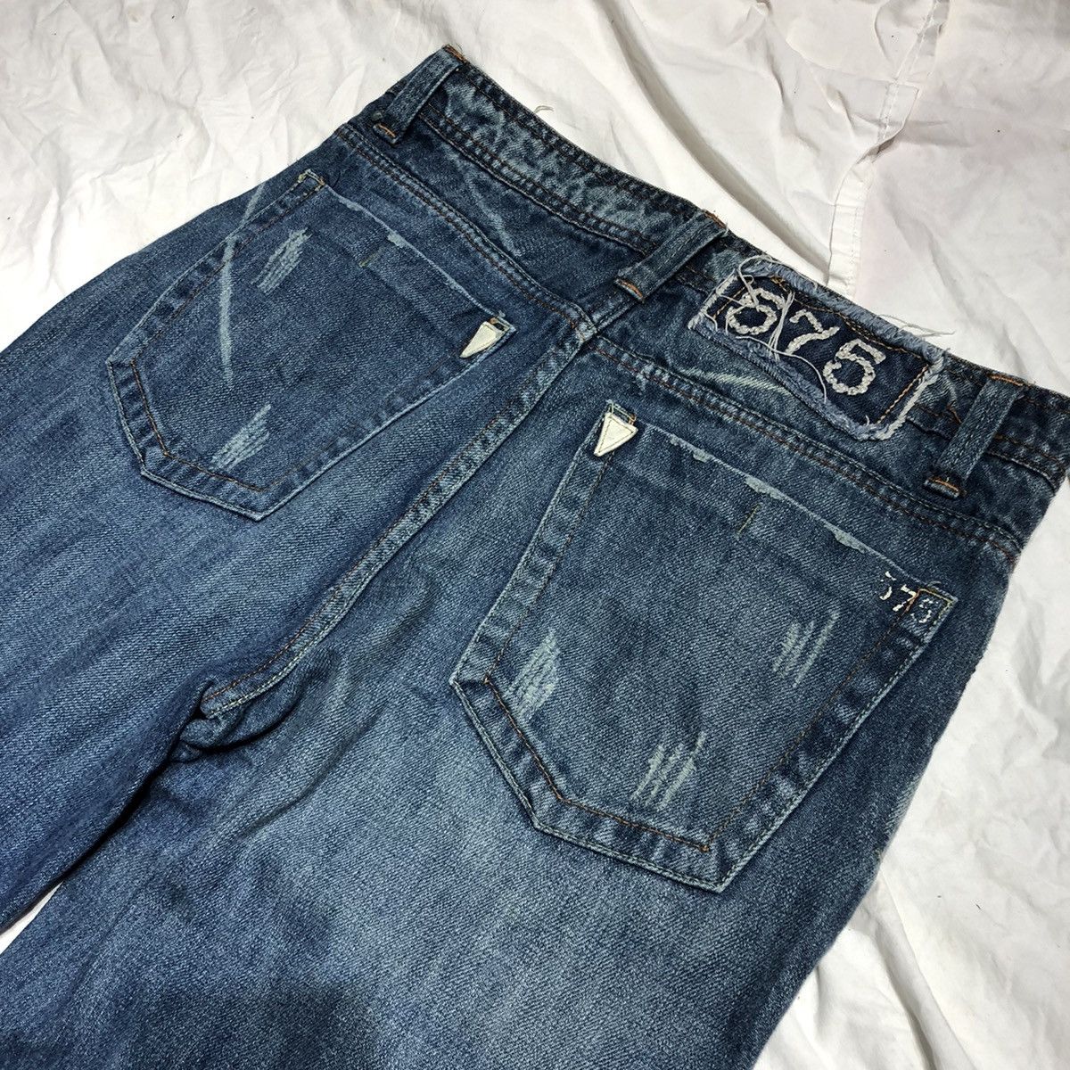 Vintage 575 Los Angeles Distressed Button Fly Denim Size US 32 / EU 48 - 4 Thumbnail