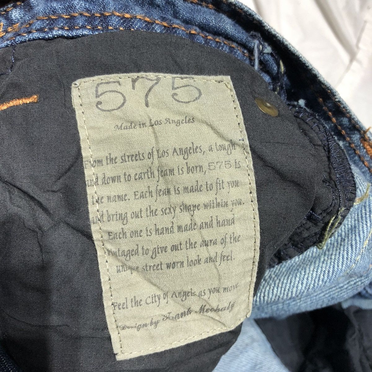 Vintage 575 Los Angeles Distressed Button Fly Denim Size US 32 / EU 48 - 7 Thumbnail