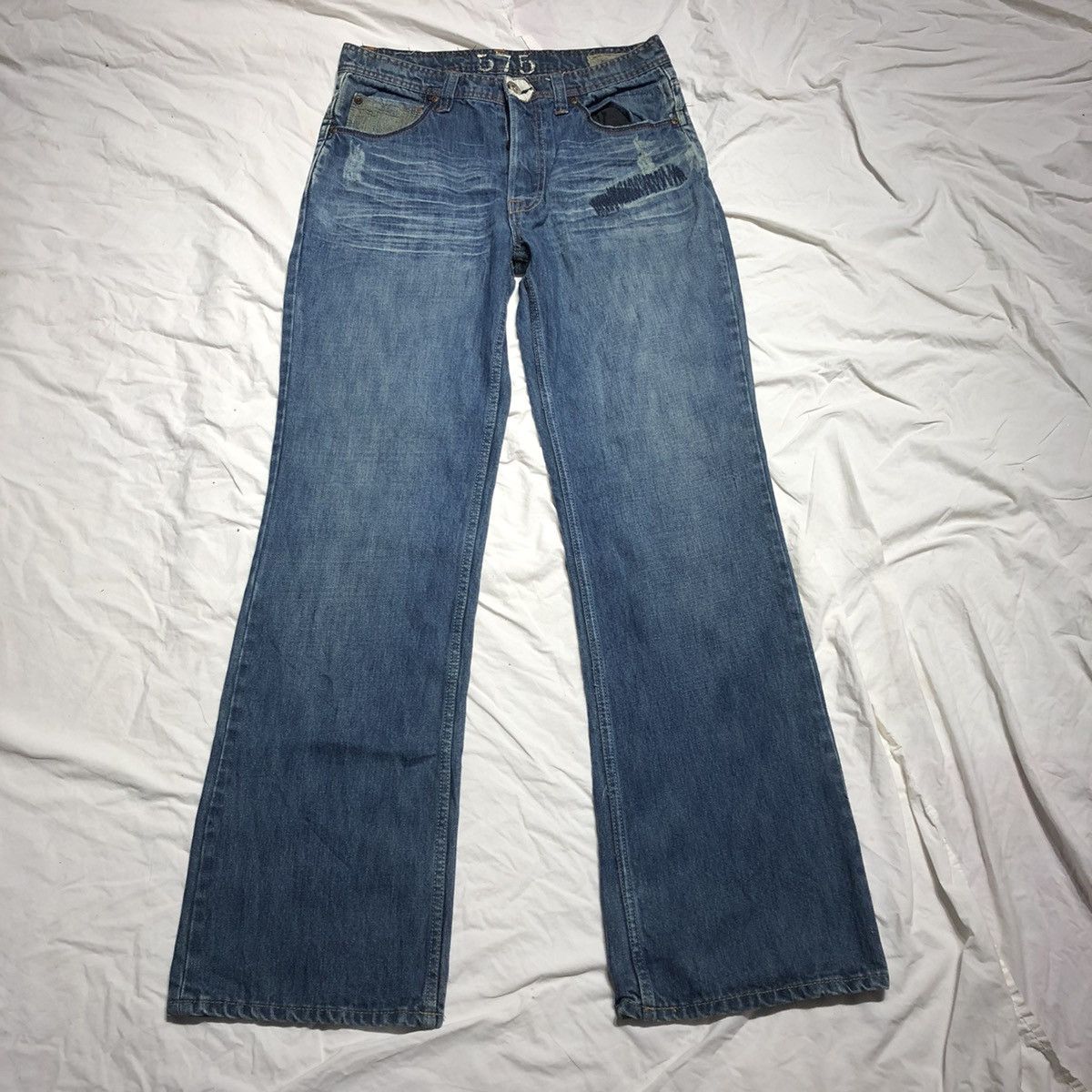 Vintage 575 Los Angeles Distressed Button Fly Denim Size US 32 / EU 48 - 1 Thumbnail