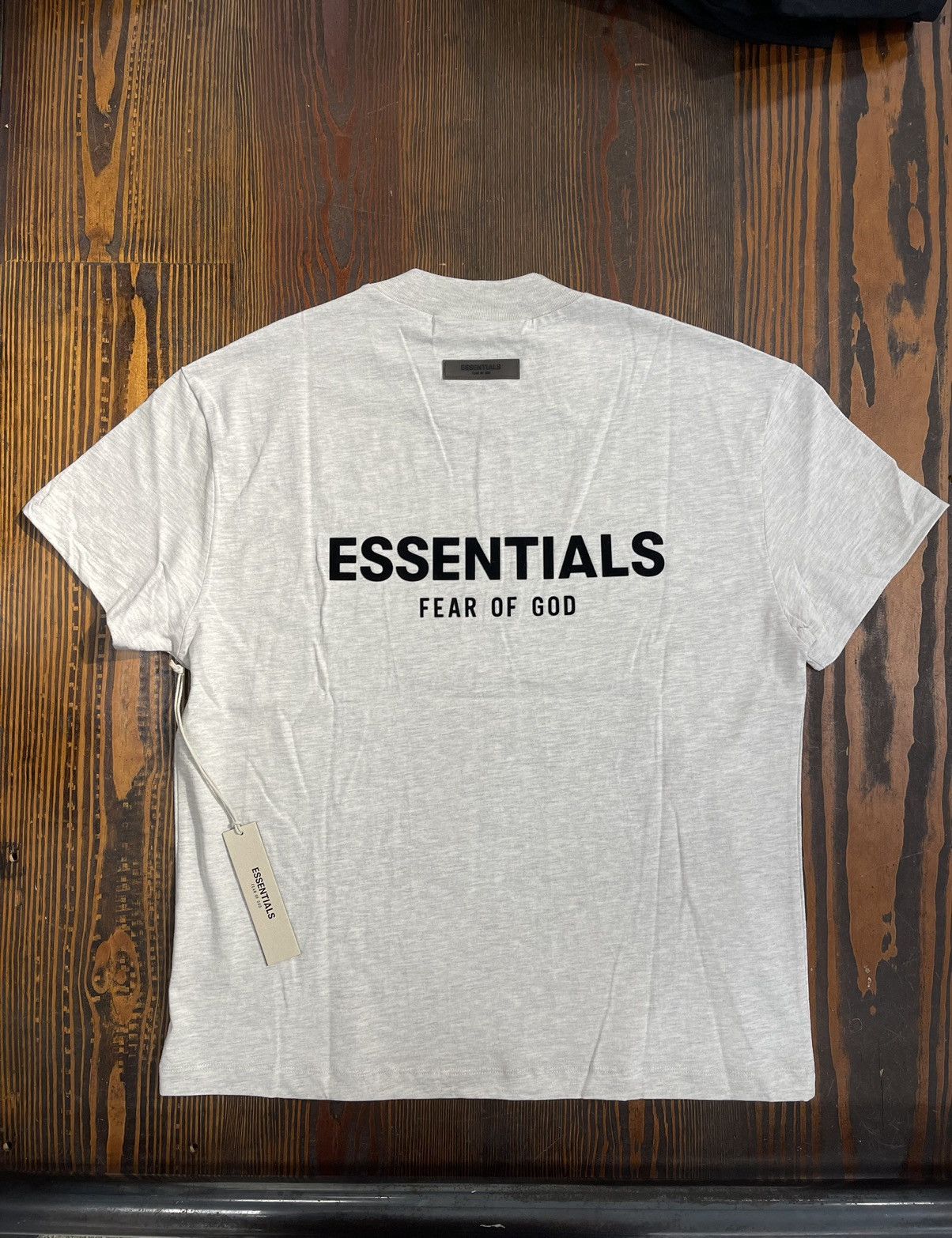 FoG Essentials Fear Of God Light Oatmeal T-Shirt Sz (M)