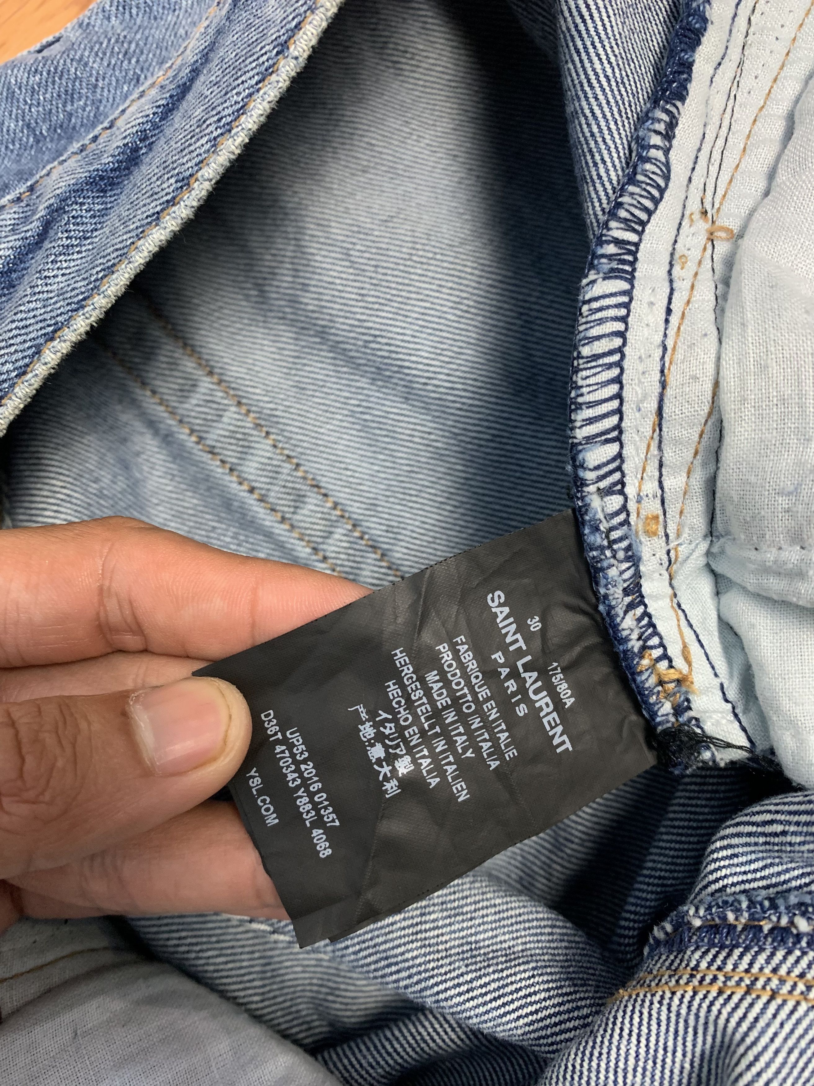 Hedi Slimane × Saint Laurent Paris Saint Laurent 2016 D14 Ripped Knee Size US 28 / EU 44 - 10 Thumbnail