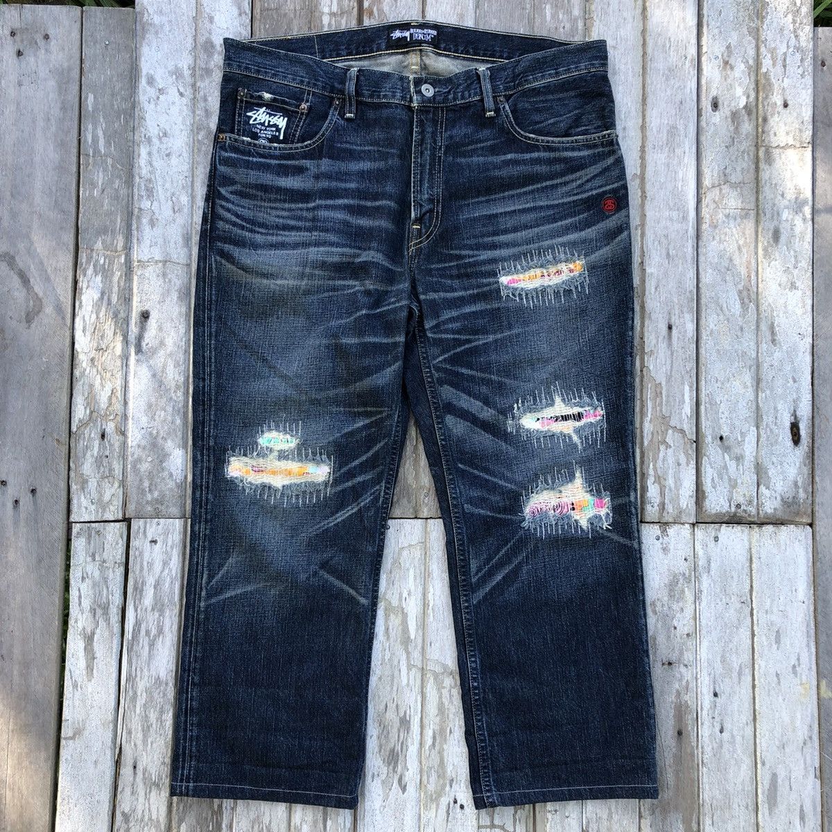Levi's × Stussy Levi's x Stussy Distressed Pacthwork Design Jeans Size US 38 / EU 54 - 1 Thumbnail