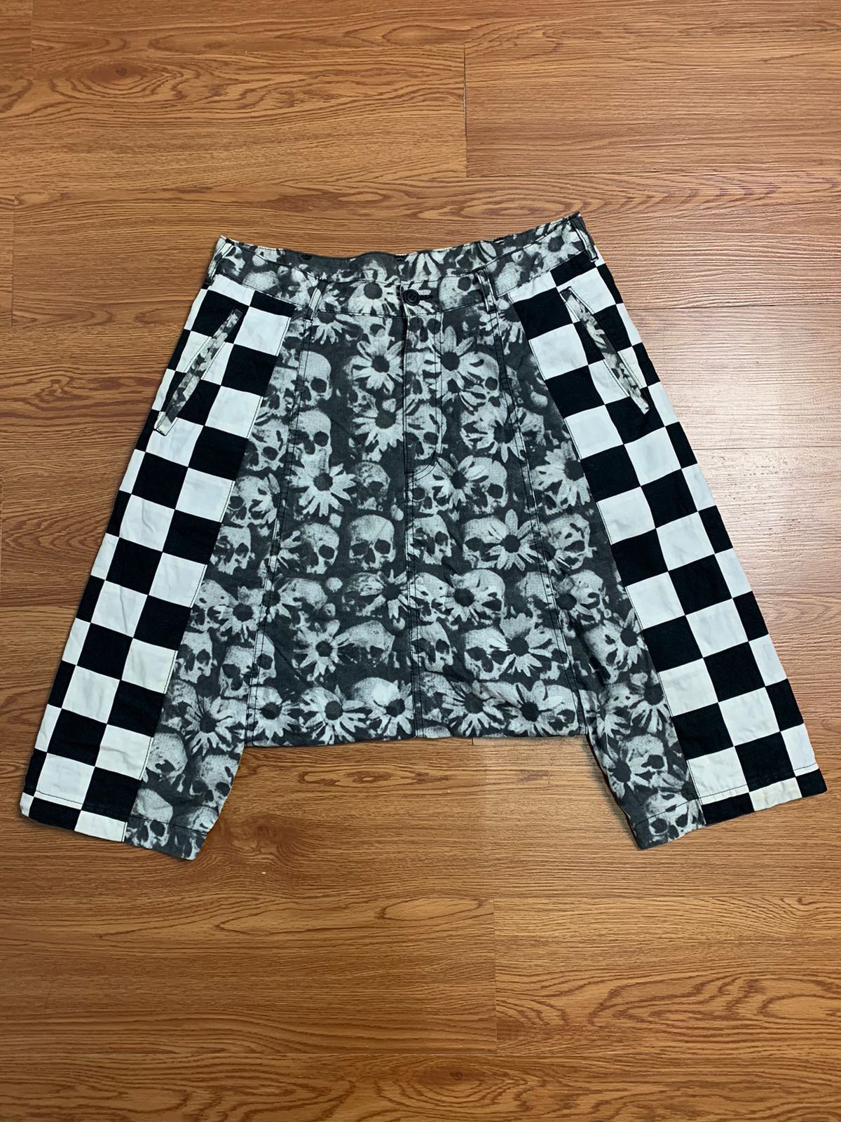 image of Comme Des Garcons x Comme Des Garcons Homme Plus Cdgh+ Runway Ss11 Skull Dropcroth Pants (Size 30)