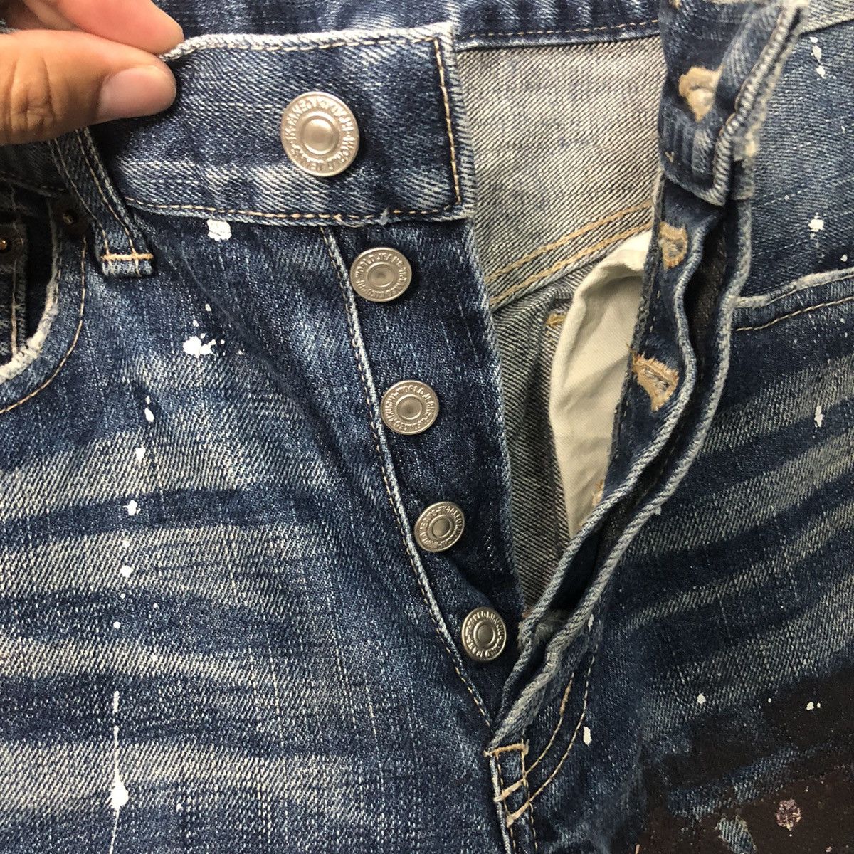 Japanese Brand Vintage TK Jeans Dirty Painter Distressed Denim Pants W30 Size US 30 / EU 46 - 9 Thumbnail