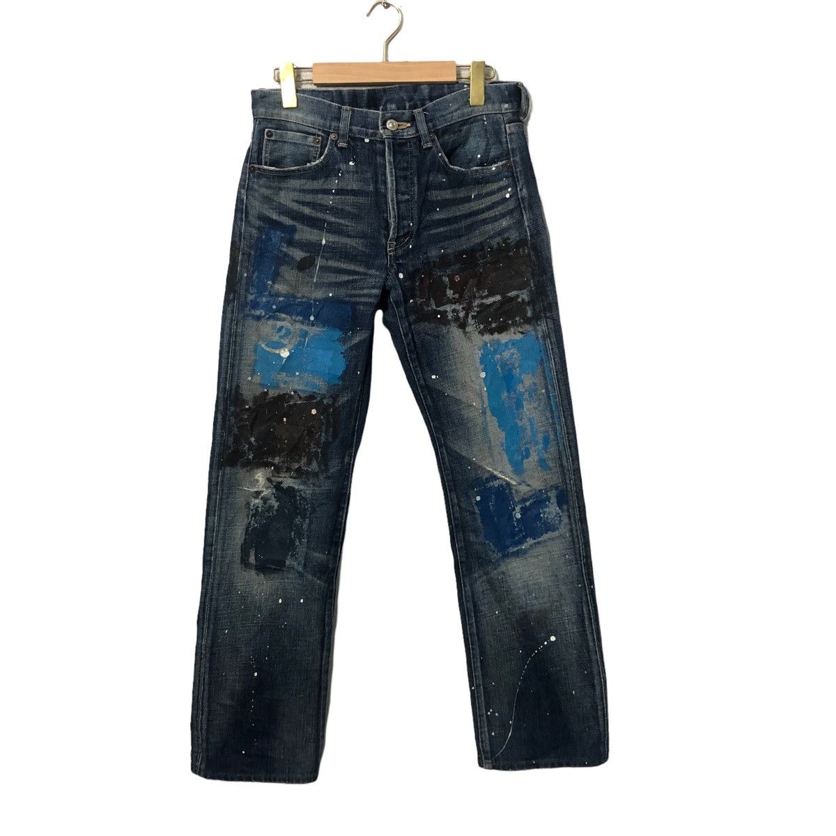 Japanese Brand Vintage TK Jeans Dirty Painter Distressed Denim Pants W30 Size US 30 / EU 46 - 1 Thumbnail