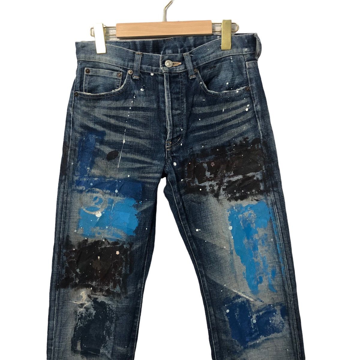 Japanese Brand Vintage TK Jeans Dirty Painter Distressed Denim Pants W30 Size US 30 / EU 46 - 2 Thumbnail