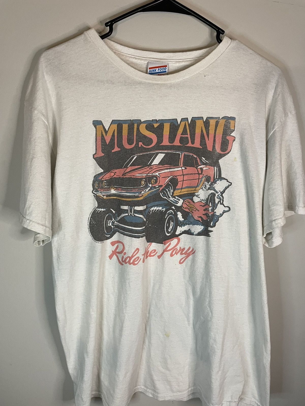 Mustang × Vintage Junk Food Tee Tag Vintage Ford Mustang ride the pony Tee Size US M / EU 48-50 / 2 - 3 Thumbnail