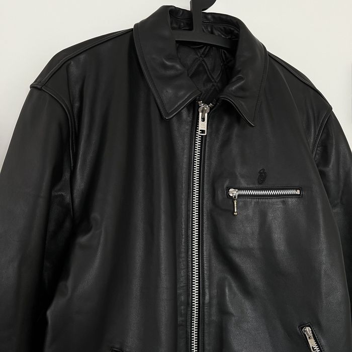 Stussy bing discount leather jacket