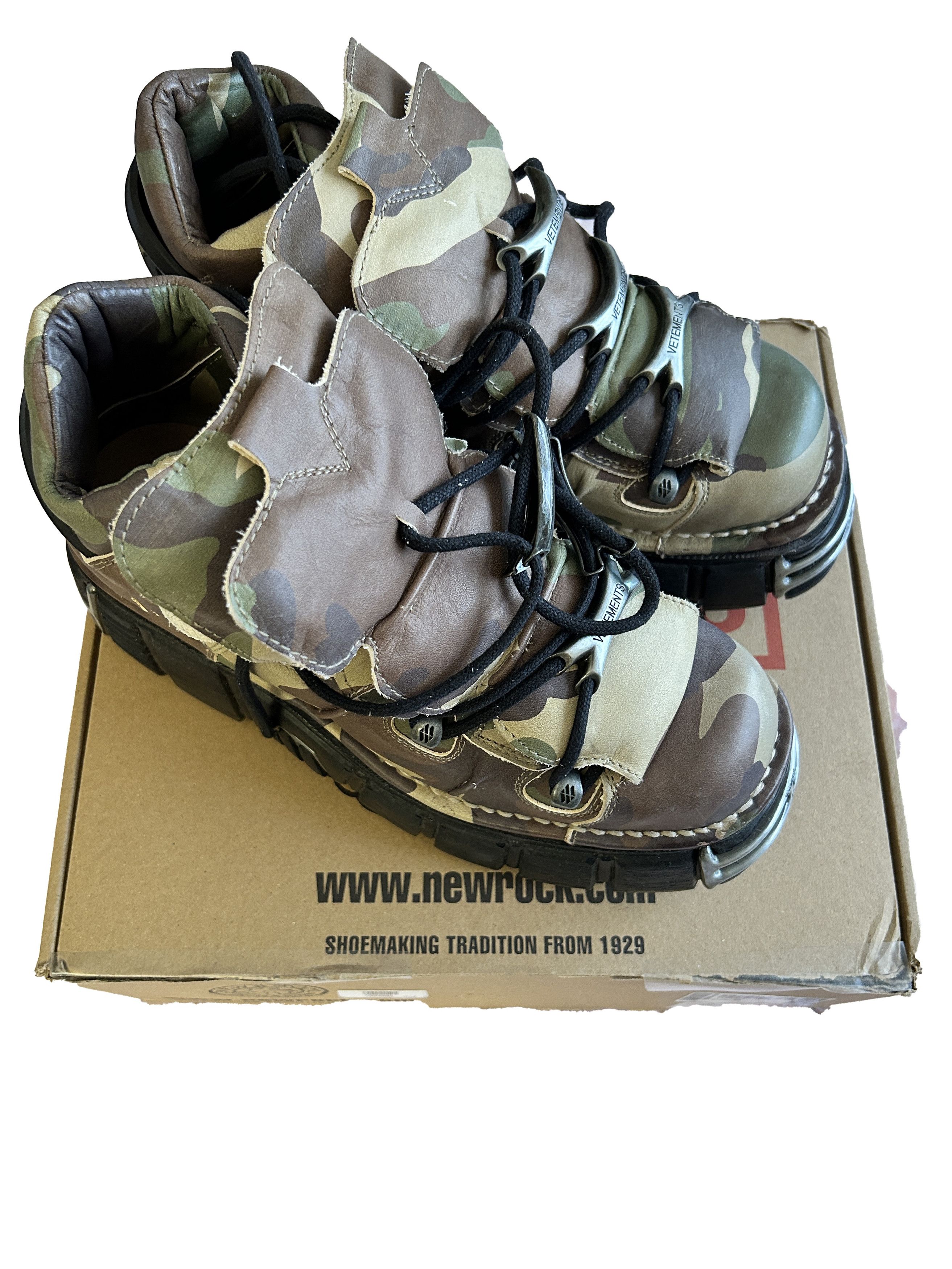 New Rock × Vetements VETEMENTS Khaki New Rock Edition Platform Sneakers Size US 10 / EU 43 - 2 Thumbnail