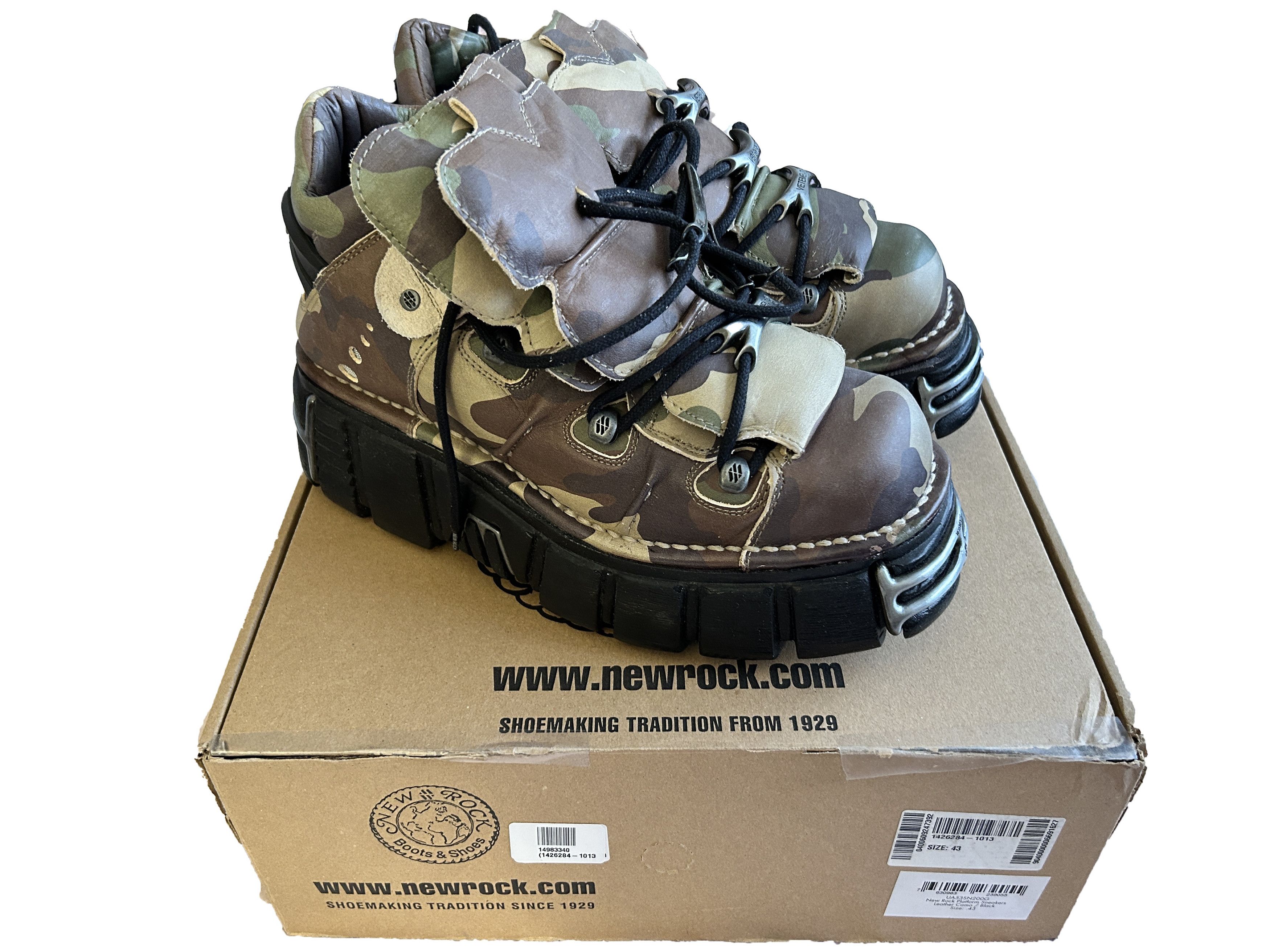 image of Khaki New Rock Edition Platform Sneakers in Camo, Men's (Size 10)