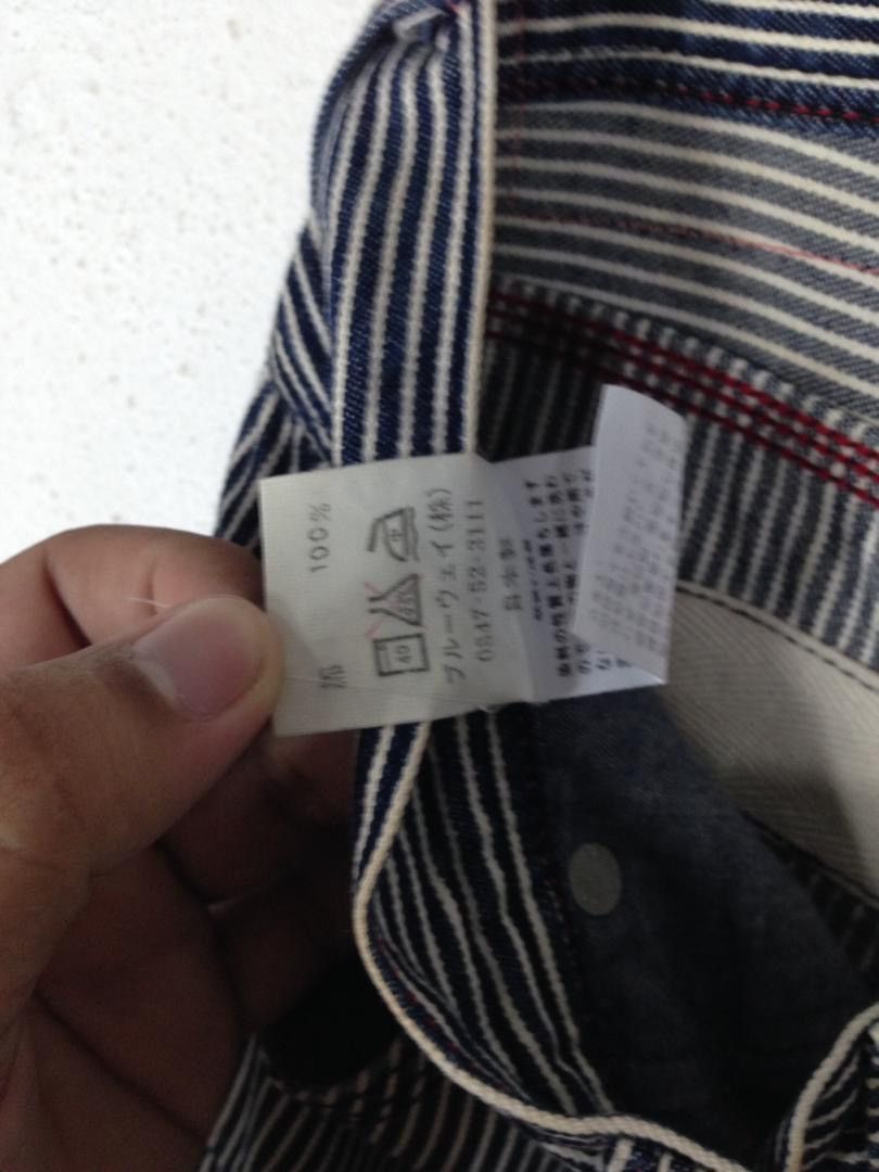 Japanese Brand ET BOITE MADE IN NIPPON STRIPE DESIGN Size US 29 - 11 Thumbnail