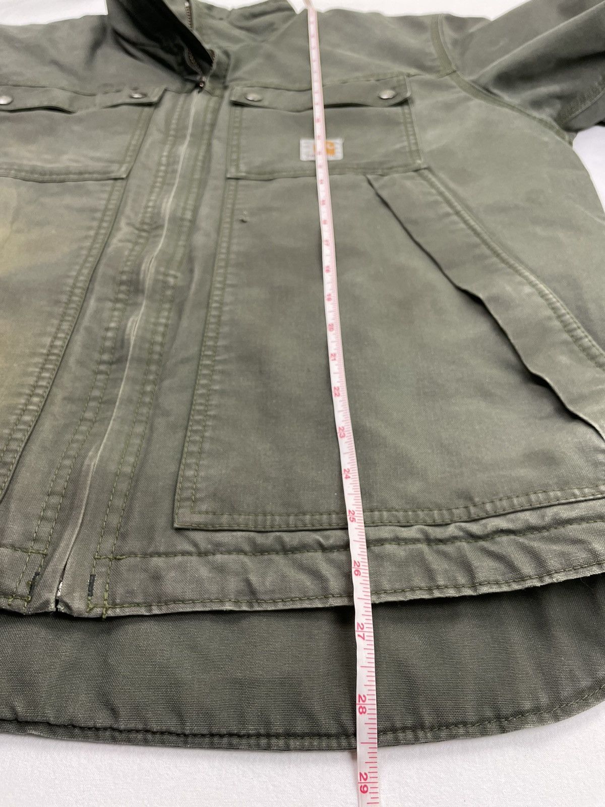 Carhartt Carhartt Work Jacket Quick Duck Olive Green Thrashed Coat L Size US L / EU 52-54 / 3 - 11 Thumbnail