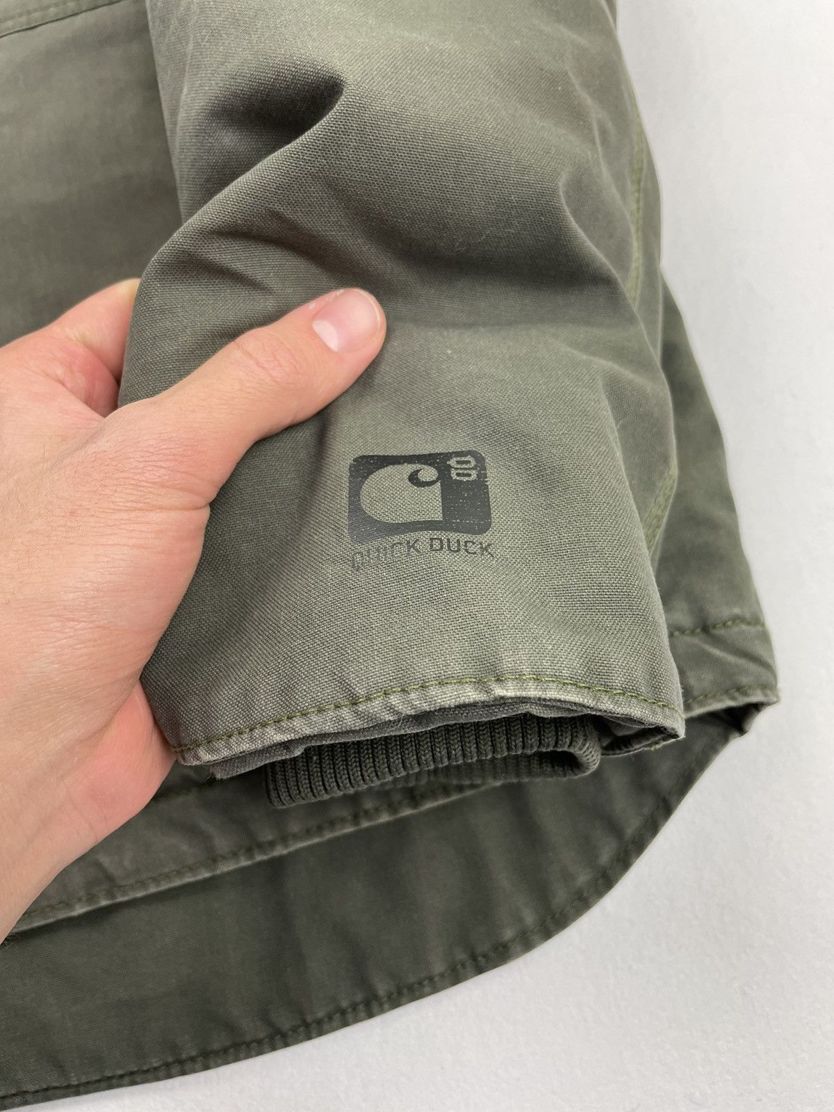 Carhartt Carhartt Work Jacket Quick Duck Olive Green Thrashed Coat L Size US L / EU 52-54 / 3 - 6 Thumbnail