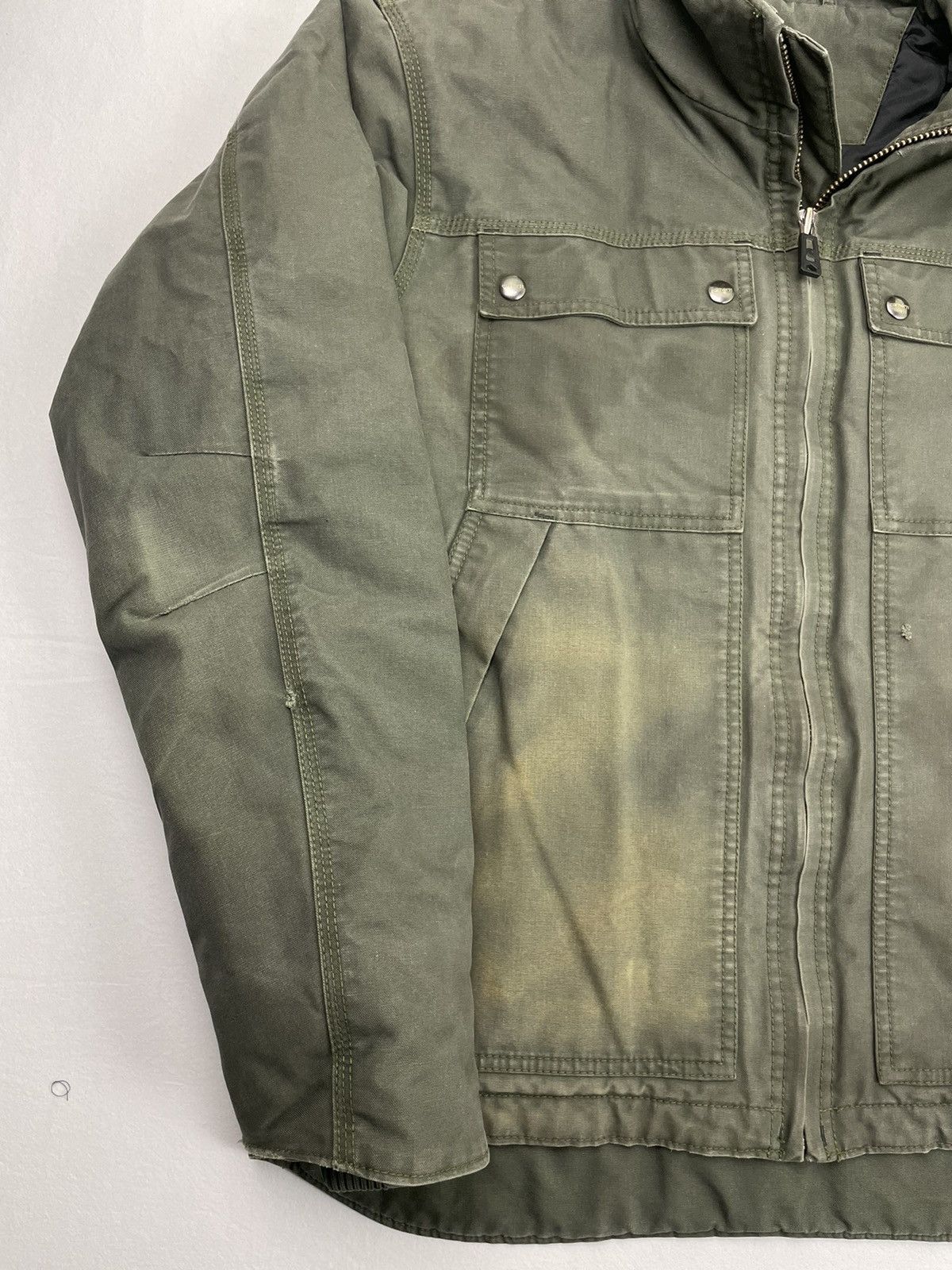 Carhartt Carhartt Work Jacket Quick Duck Olive Green Thrashed Coat L Size US L / EU 52-54 / 3 - 3 Thumbnail