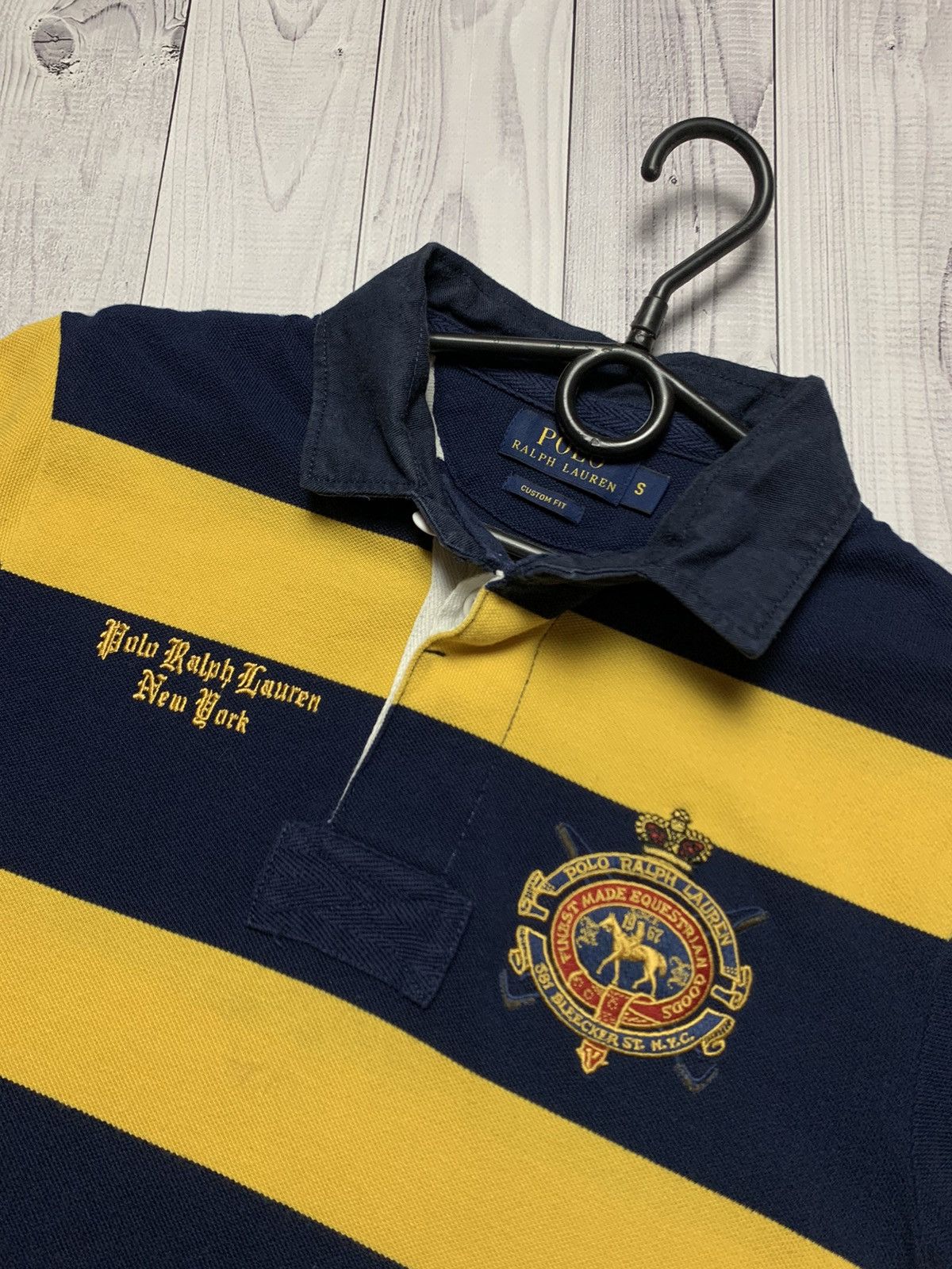 Vintage Vintage Polo Ralph Lauren striped yellow/navy New York S Size US S / EU 44-46 / 1 - 2 Thumbnail