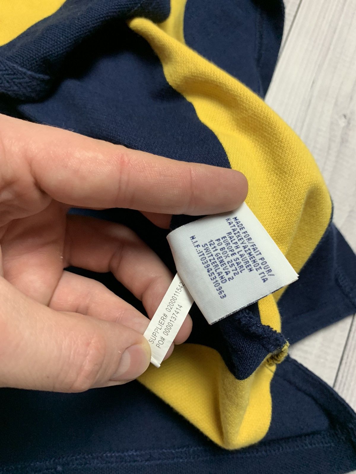 Vintage Vintage Polo Ralph Lauren striped yellow/navy New York S Size US S / EU 44-46 / 1 - 6 Thumbnail