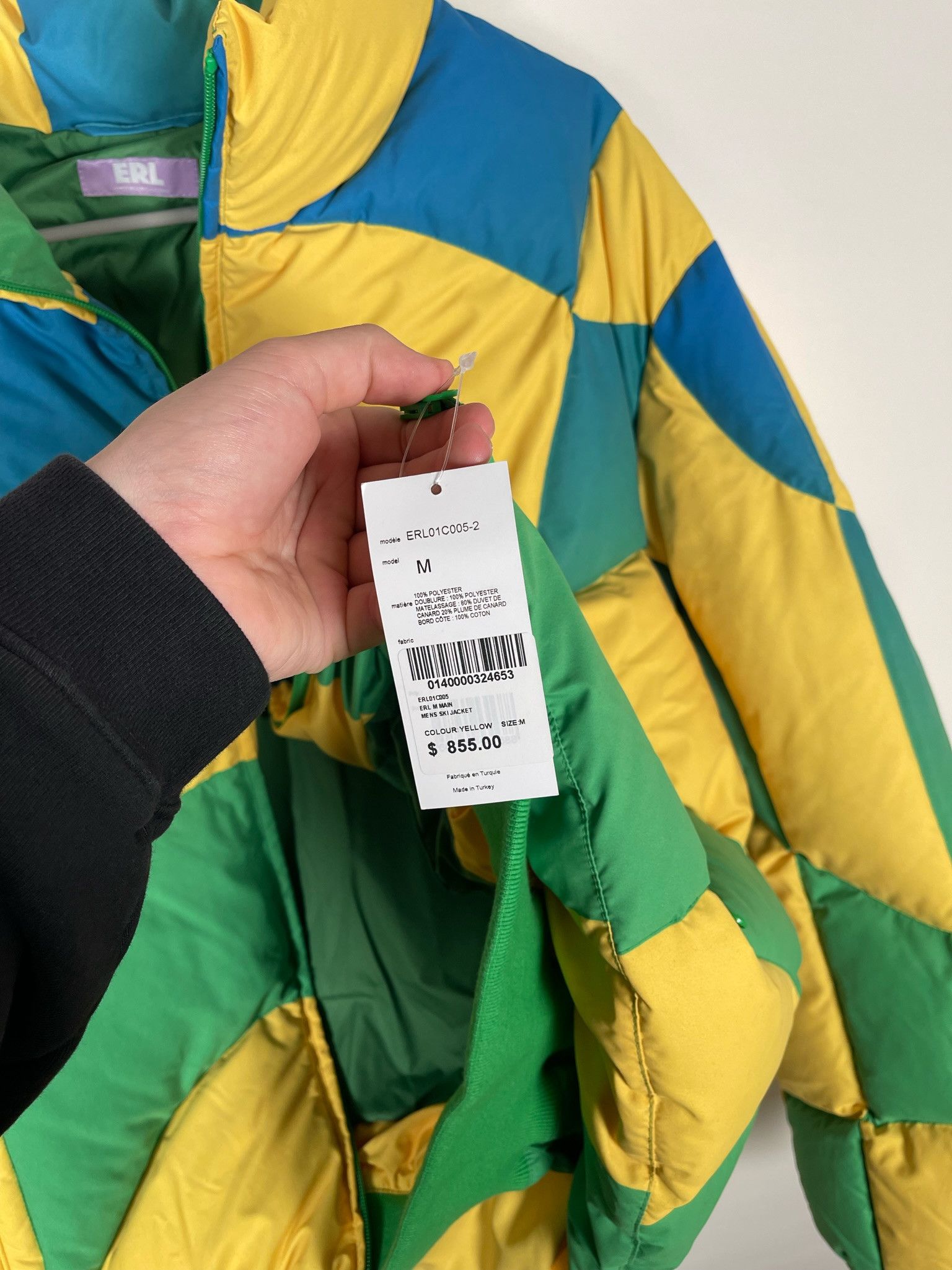 ERL 🚭EXTREMELY RARE ERL GRAIL🚭Fall/Winter 2020 Yellow Puffer Size US M / EU 48-50 / 2 - 8 Thumbnail