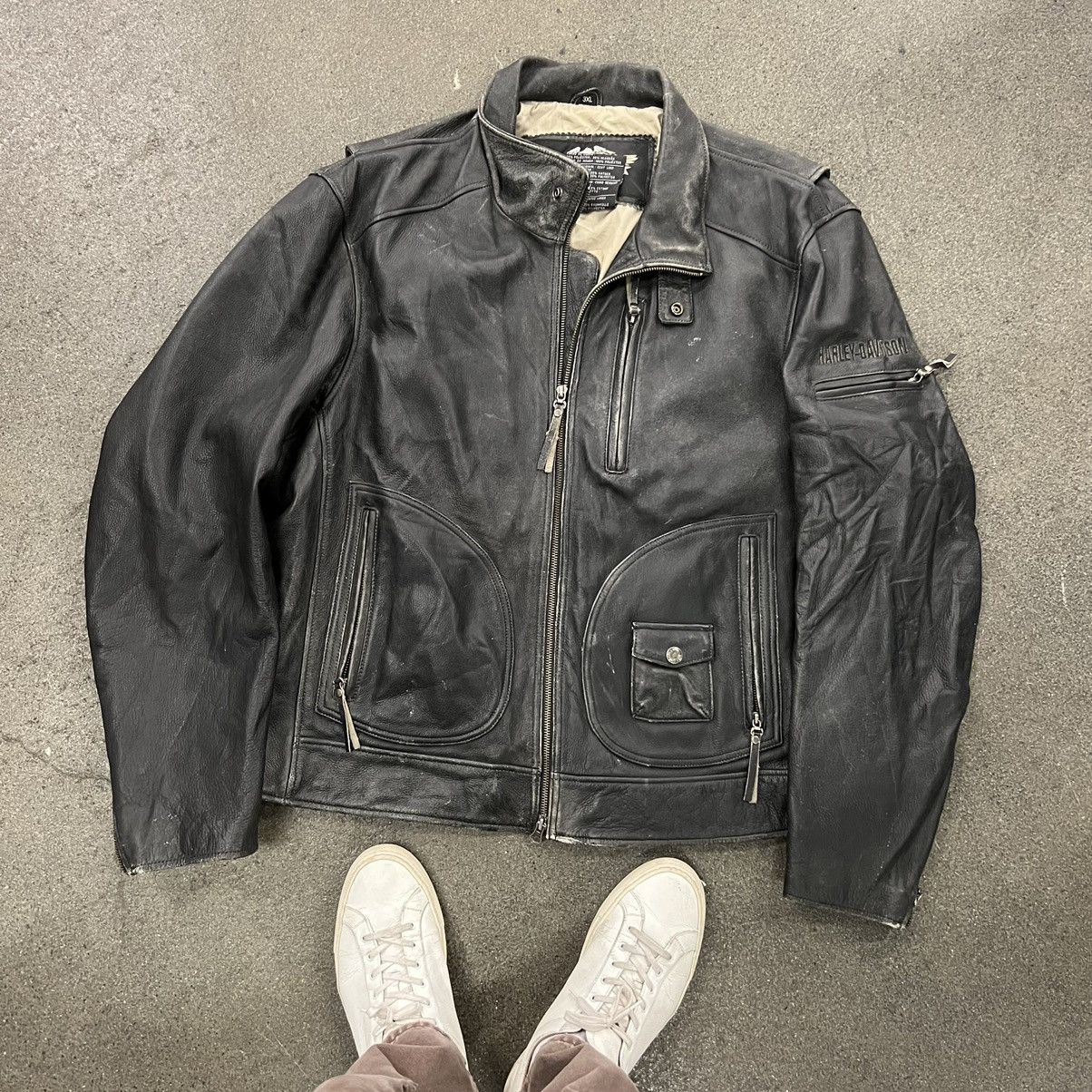 Genuine Leather × Harley Davidson Vintage Harley Davidson leather jacket Size US XL / EU 56 / 4 - 2 Thumbnail
