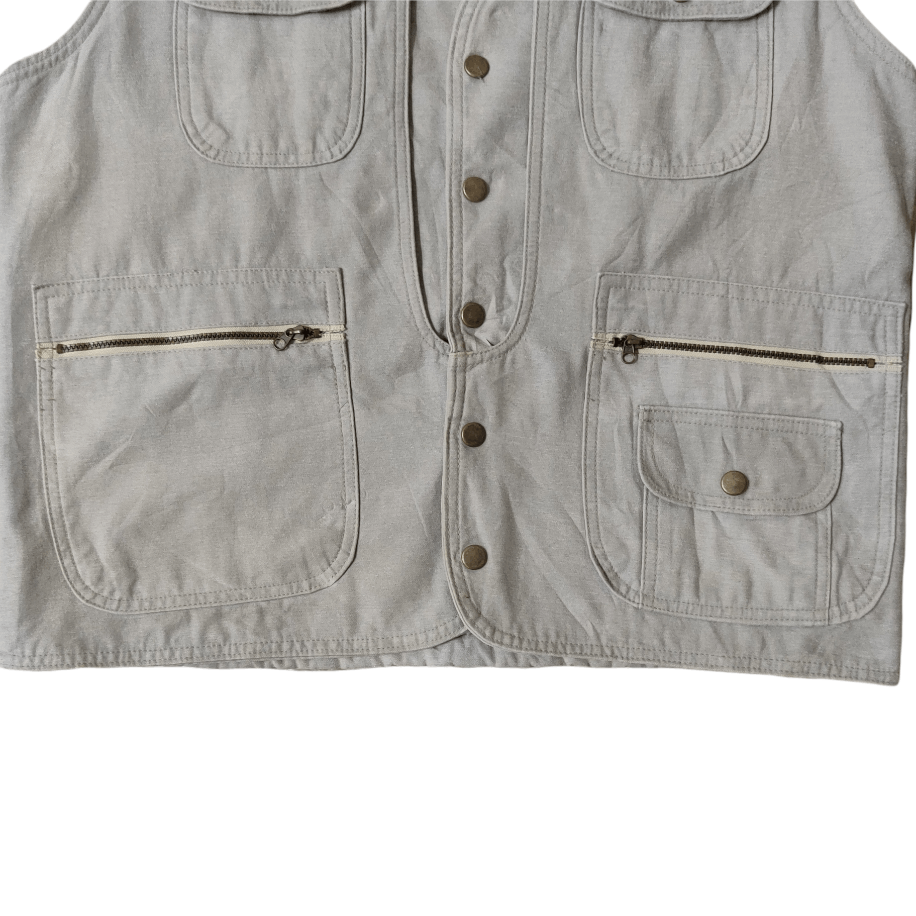 Japanese Brand Vintage Grancisco Vest Multi Pocket Sherpa Lined Size US L / EU 52-54 / 3 - 3 Thumbnail