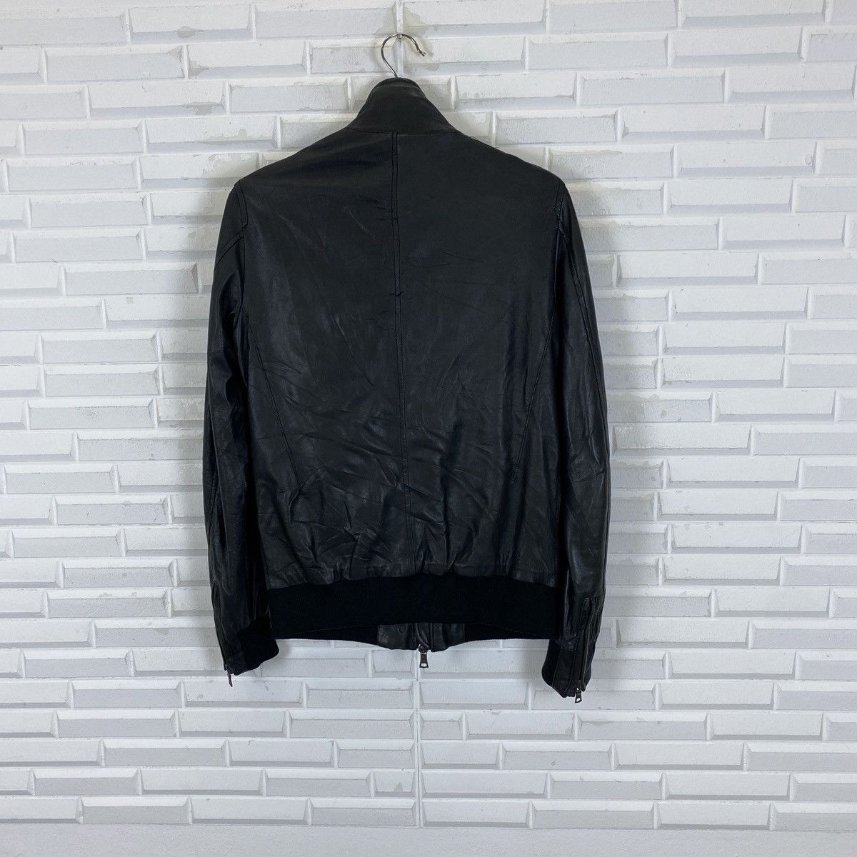 SHIPS Ships Jet Blue Cupra Leather Jacket Size US M / EU 48-50 / 2 - 11 Thumbnail