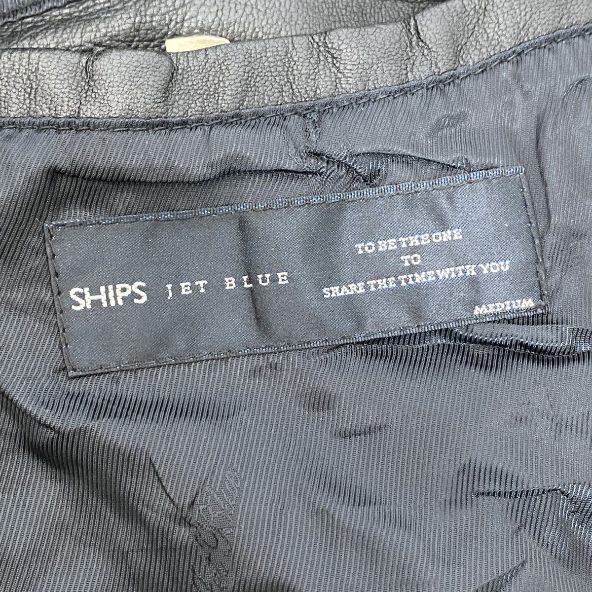 SHIPS Ships Jet Blue Cupra Leather Jacket Size US M / EU 48-50 / 2 - 15 Thumbnail