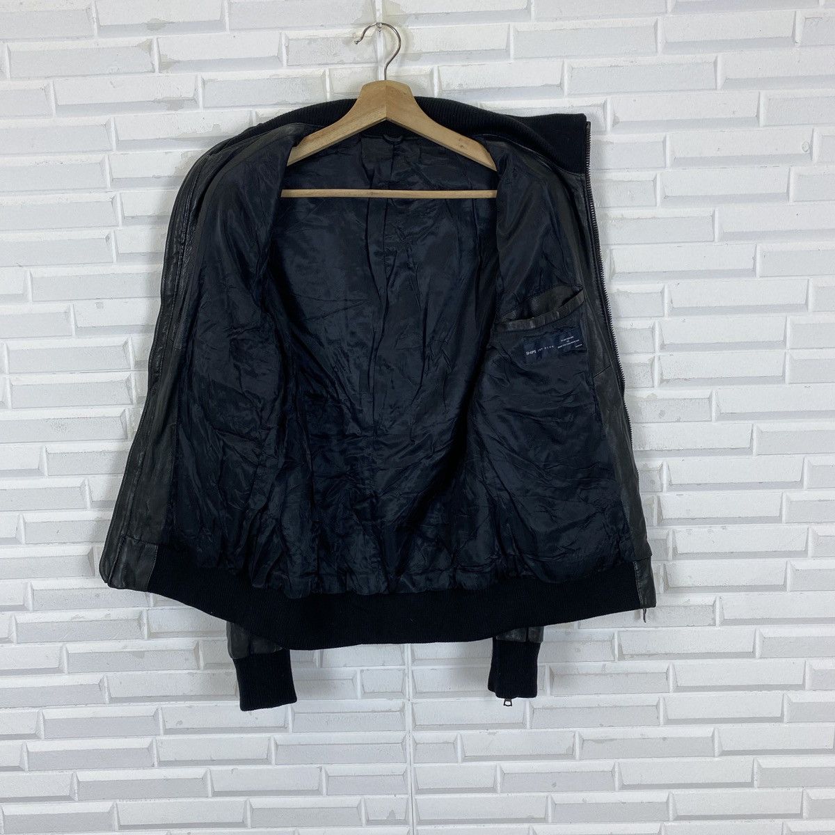 SHIPS Ships Jet Blue Cupra Leather Jacket Size US M / EU 48-50 / 2 - 14 Thumbnail