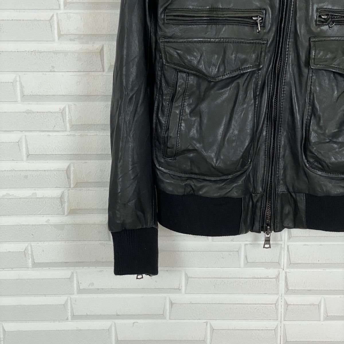 SHIPS Ships Jet Blue Cupra Leather Jacket Size US M / EU 48-50 / 2 - 3 Thumbnail