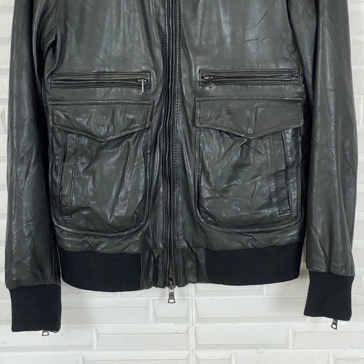 SHIPS Ships Jet Blue Cupra Leather Jacket Size US M / EU 48-50 / 2 - 6 Thumbnail