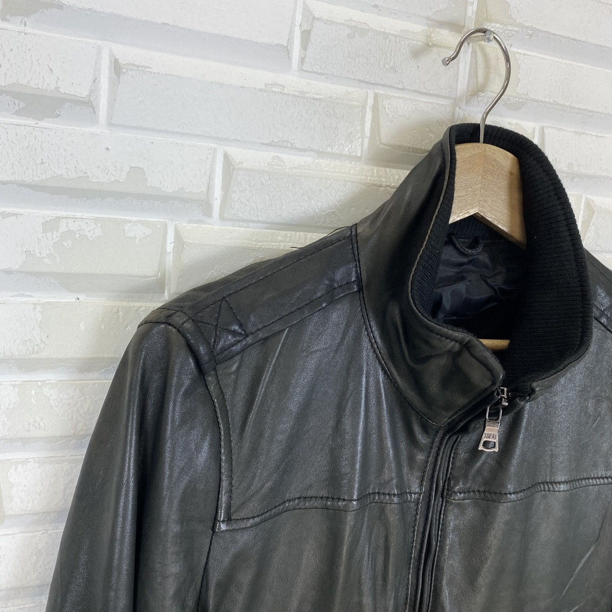 SHIPS Ships Jet Blue Cupra Leather Jacket Size US M / EU 48-50 / 2 - 13 Thumbnail