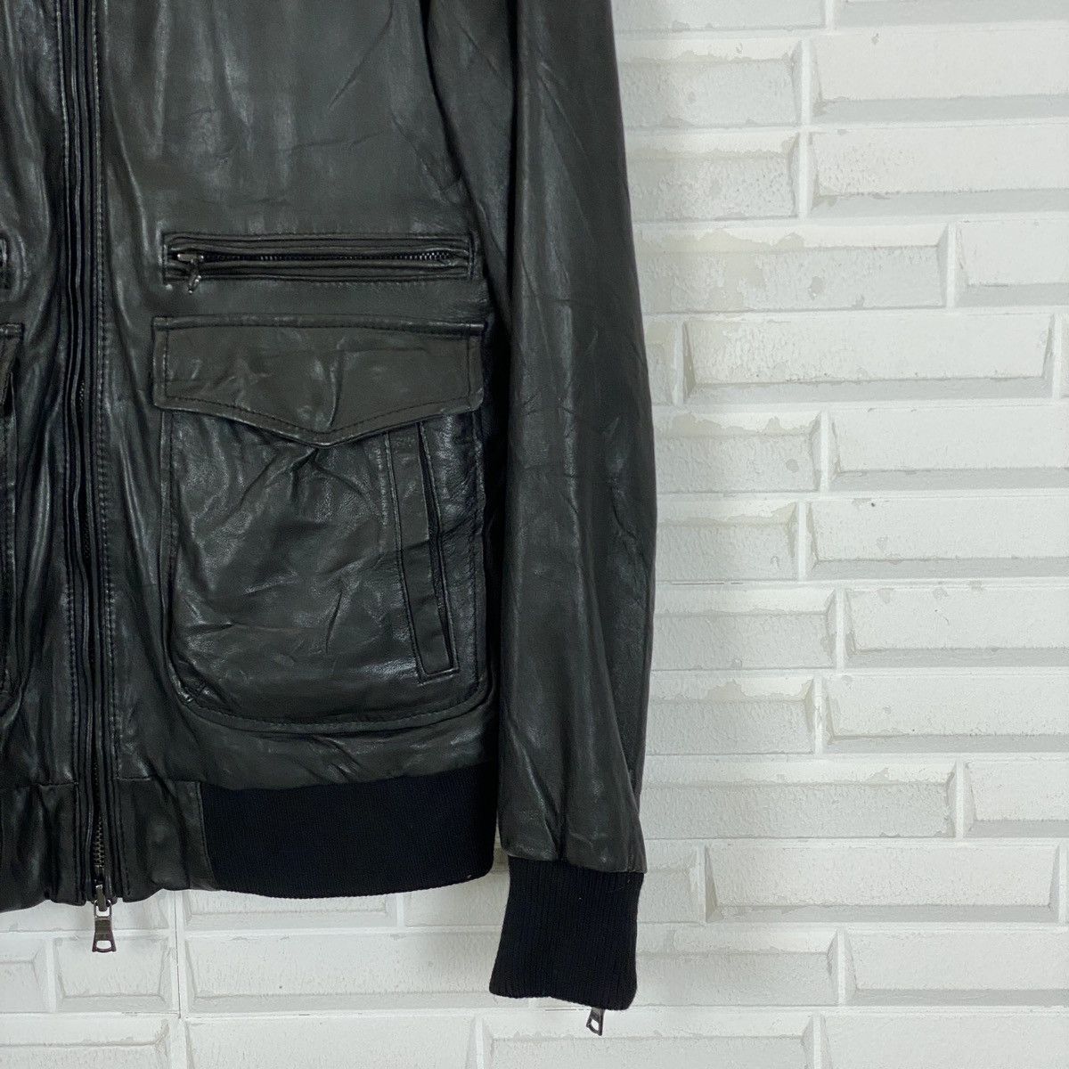 SHIPS Ships Jet Blue Cupra Leather Jacket Size US M / EU 48-50 / 2 - 5 Thumbnail