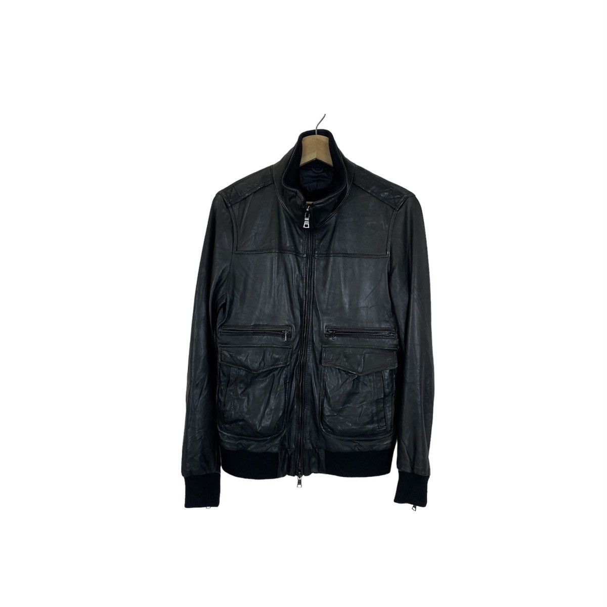 SHIPS Ships Jet Blue Cupra Leather Jacket Size US M / EU 48-50 / 2 - 1 Thumbnail