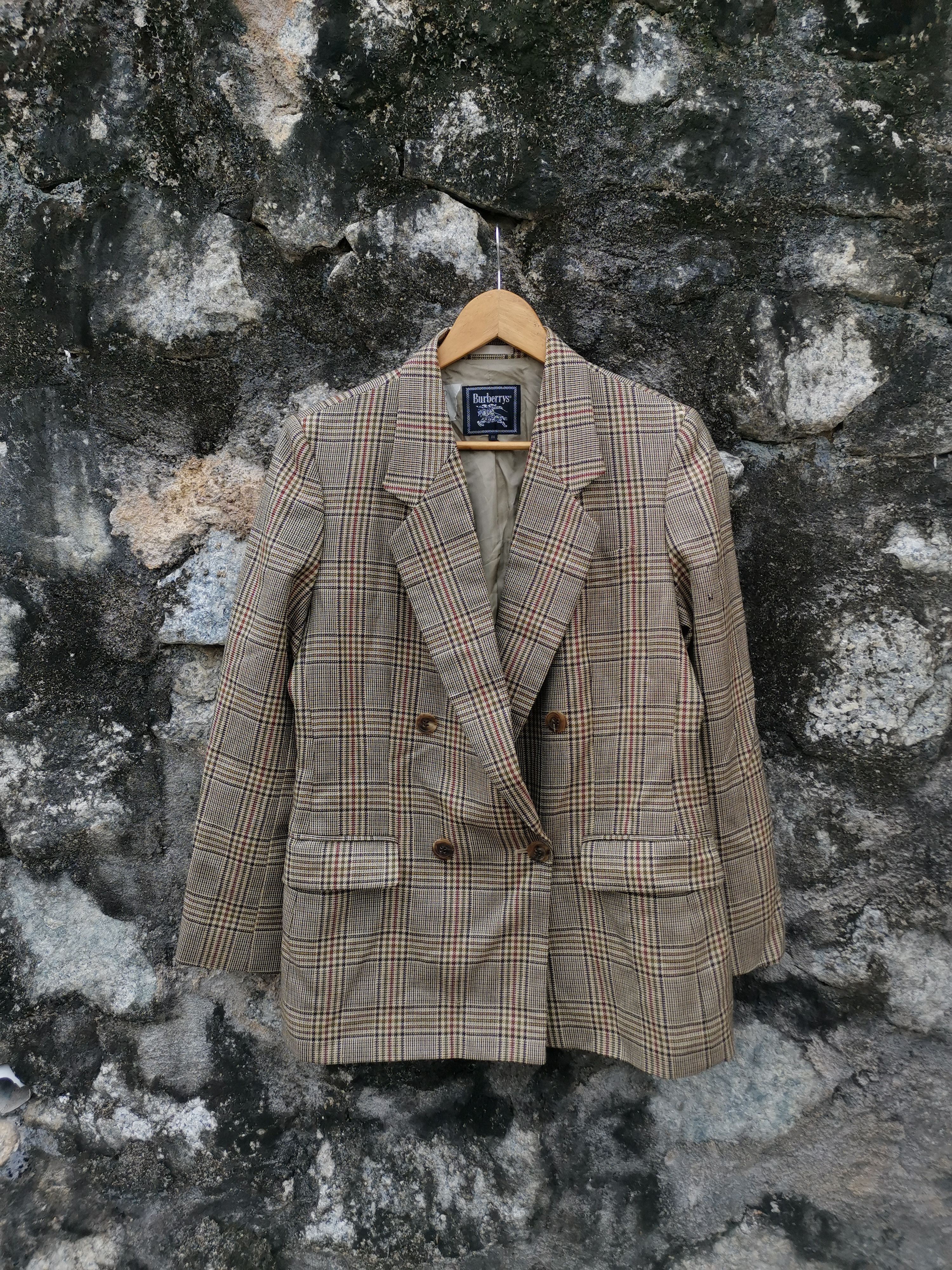 Burberry Vintage Burberrys Nova Check Single Breasted Blazer Coat Size US M / EU 48-50 / 2 - 1 Thumbnail