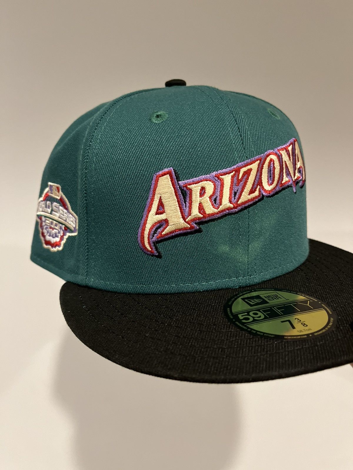 image of Hat Club x Mlb Hatclub Exclusive Arizona Diamondbacks Script Crosscheck 3/8 in Green, Men's