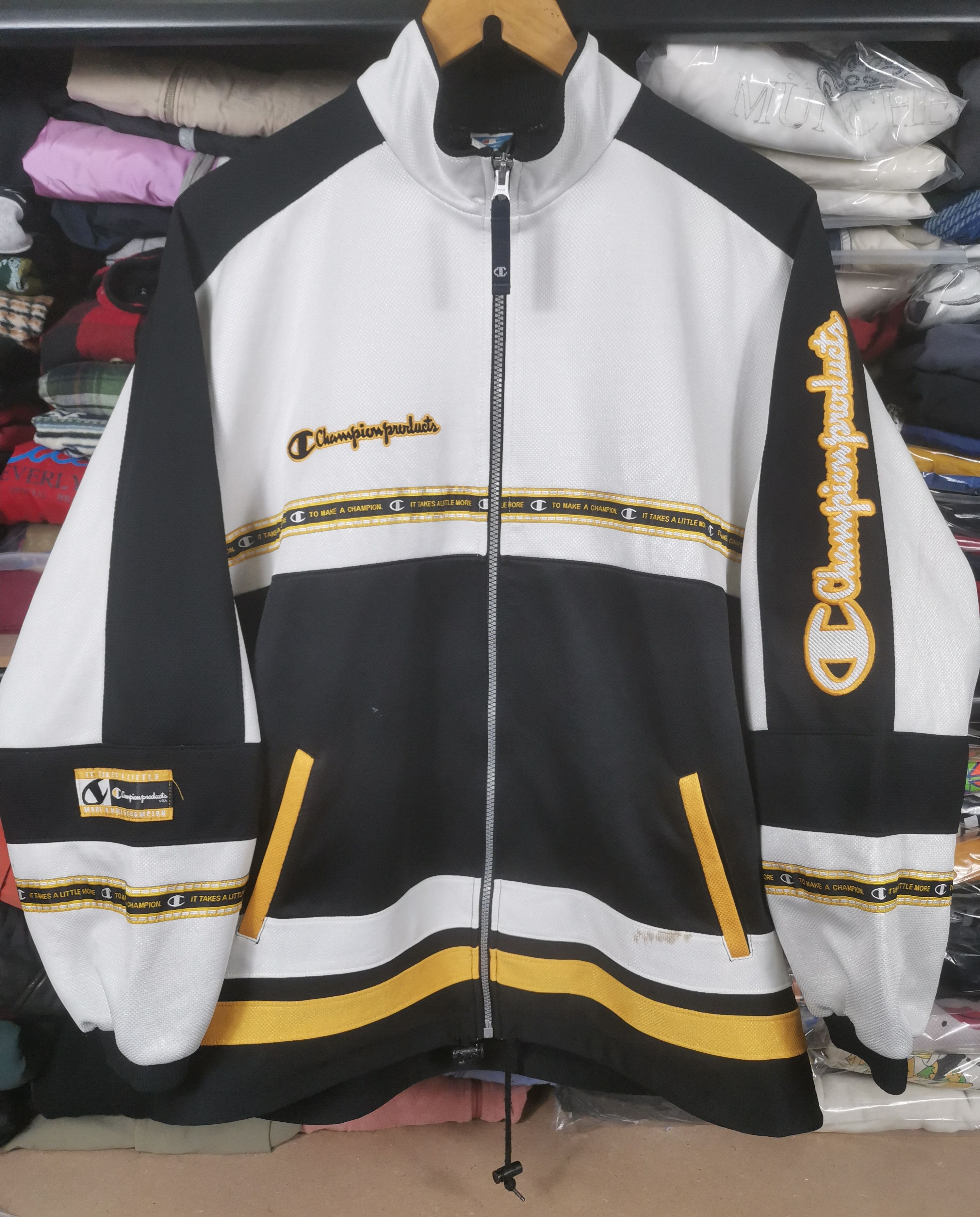 Champion Vintage 90s Champion Big Spellout Jacket Size US L / EU 52-54 / 3 - 1 Thumbnail