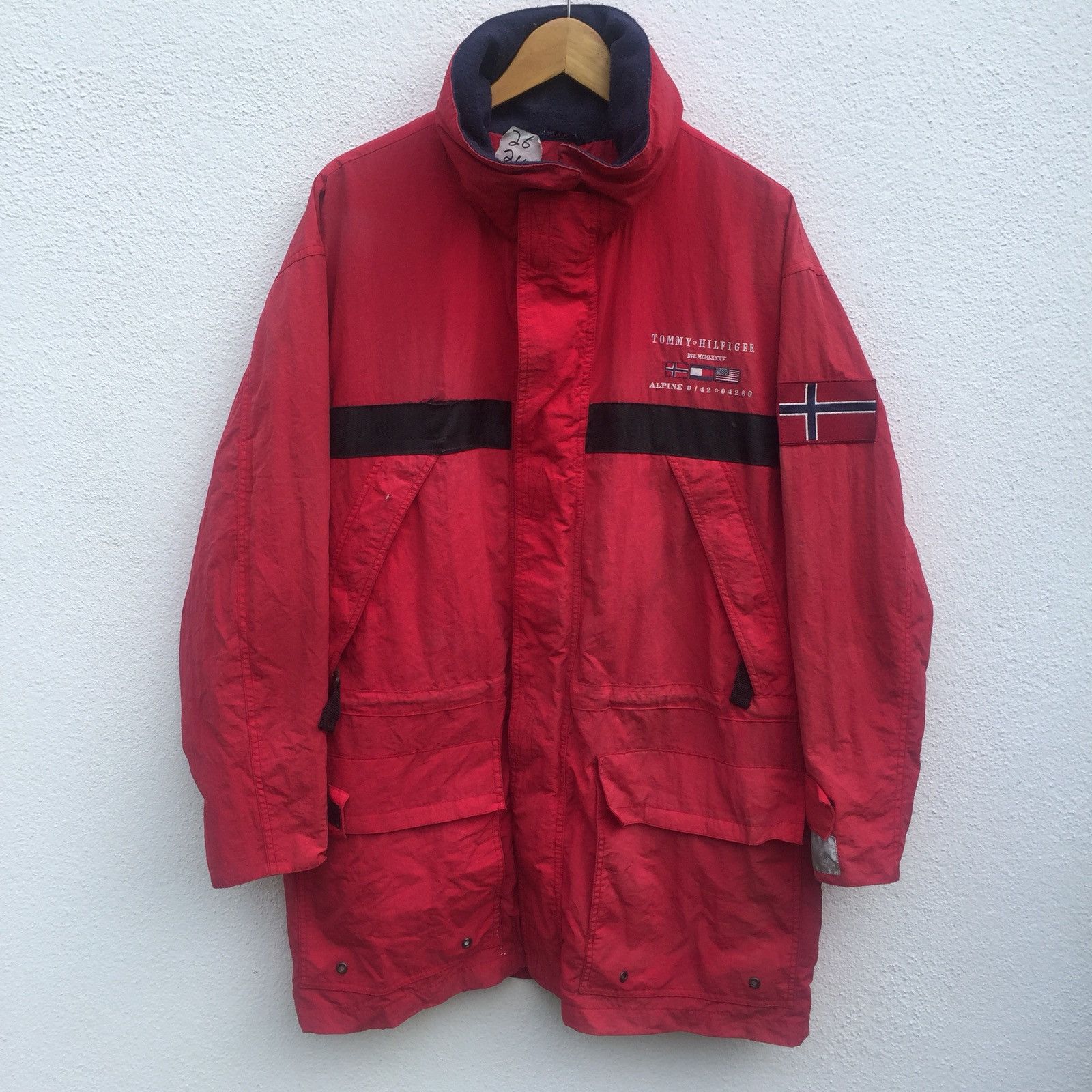 Tommy Hilfiger Vintage 90s Tommy Hilfiger Distressed Jacket Size US M / EU 48-50 / 2 - 1 Thumbnail