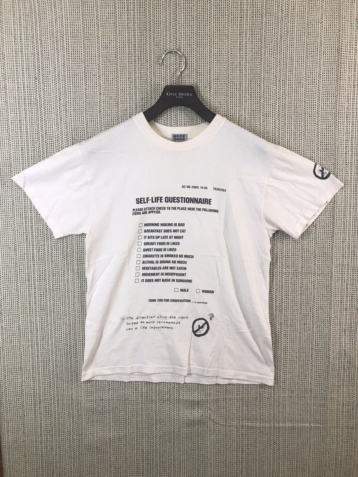 Japanese Brand × Takeo Kikuchi × Vintage ‼️VTG TAKEO KIKUCHI "SELF-LIFE QUESTIONNAIRE" TSHIRT‼️ Size US M / EU 48-50 / 2 - 1 Thumbnail