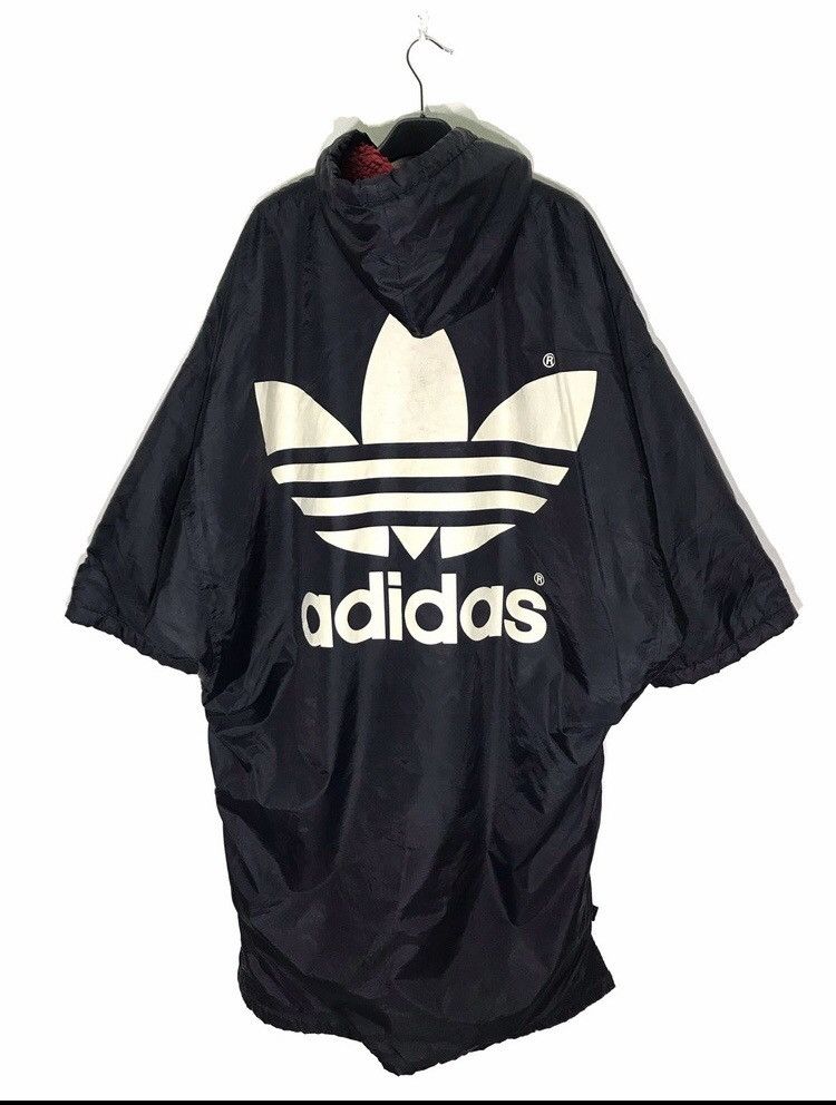 Adidas × Vintage ‼️90s VINTAGE ADIDAS TREFOIL BIGLOGO hooded LONG JACKETS‼️ Size US XL / EU 56 / 4 - 1 Thumbnail