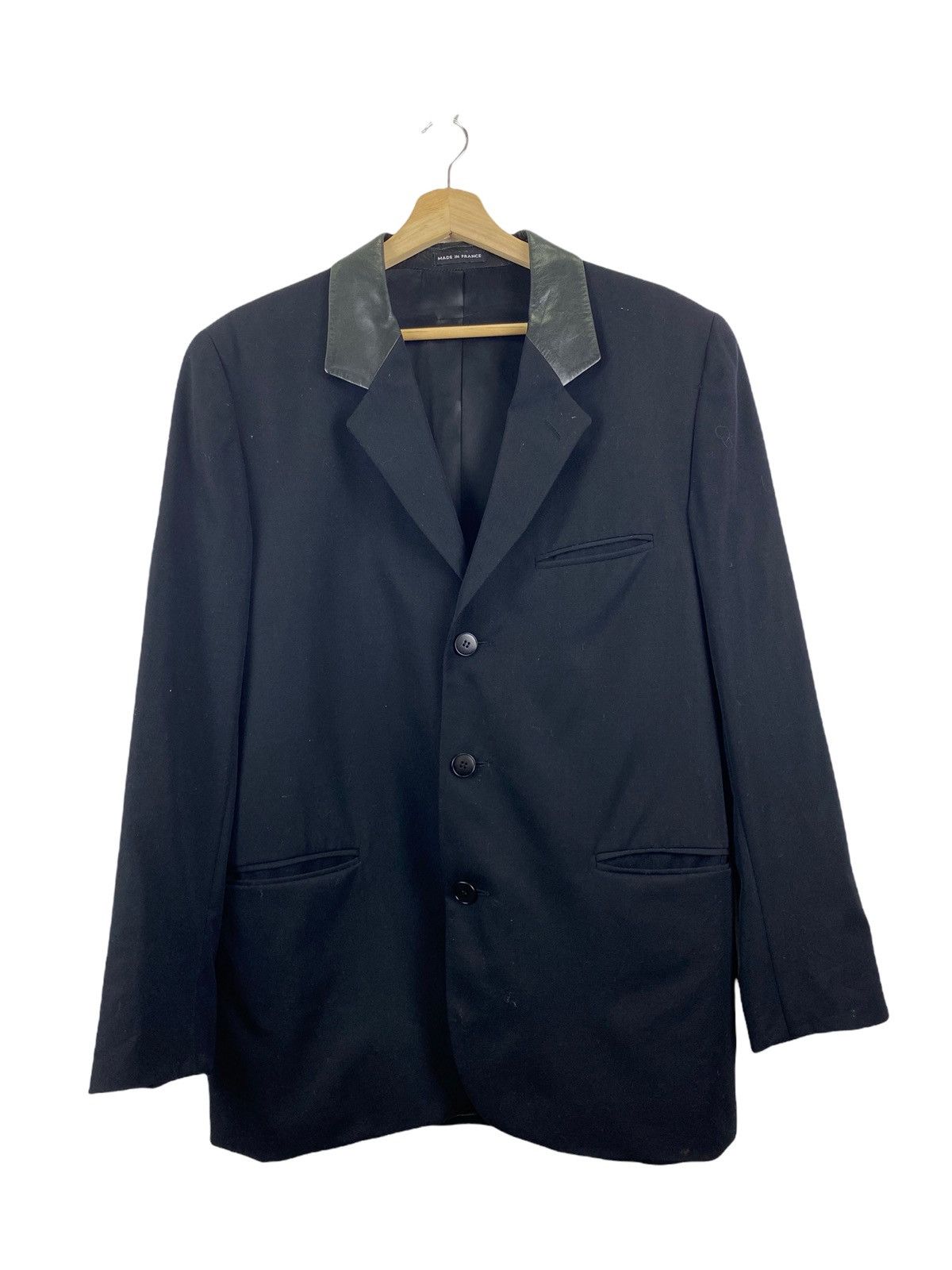 agnes b. Issey miyake x Agnes B. Leather collar jacket Size US M / EU 48-50 / 2 - 1 Thumbnail