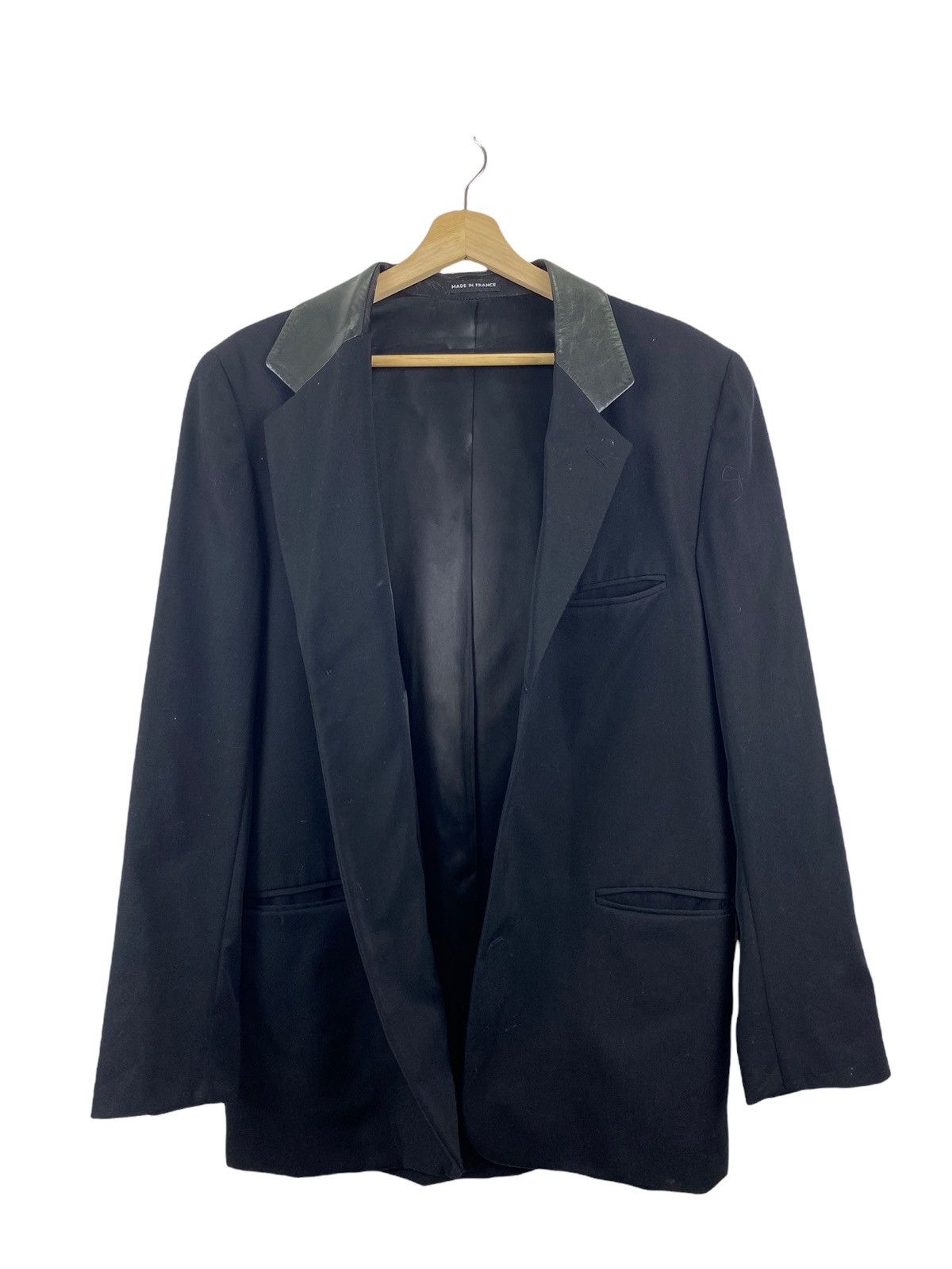 agnes b. Issey miyake x Agnes B. Leather collar jacket Size US M / EU 48-50 / 2 - 4 Thumbnail