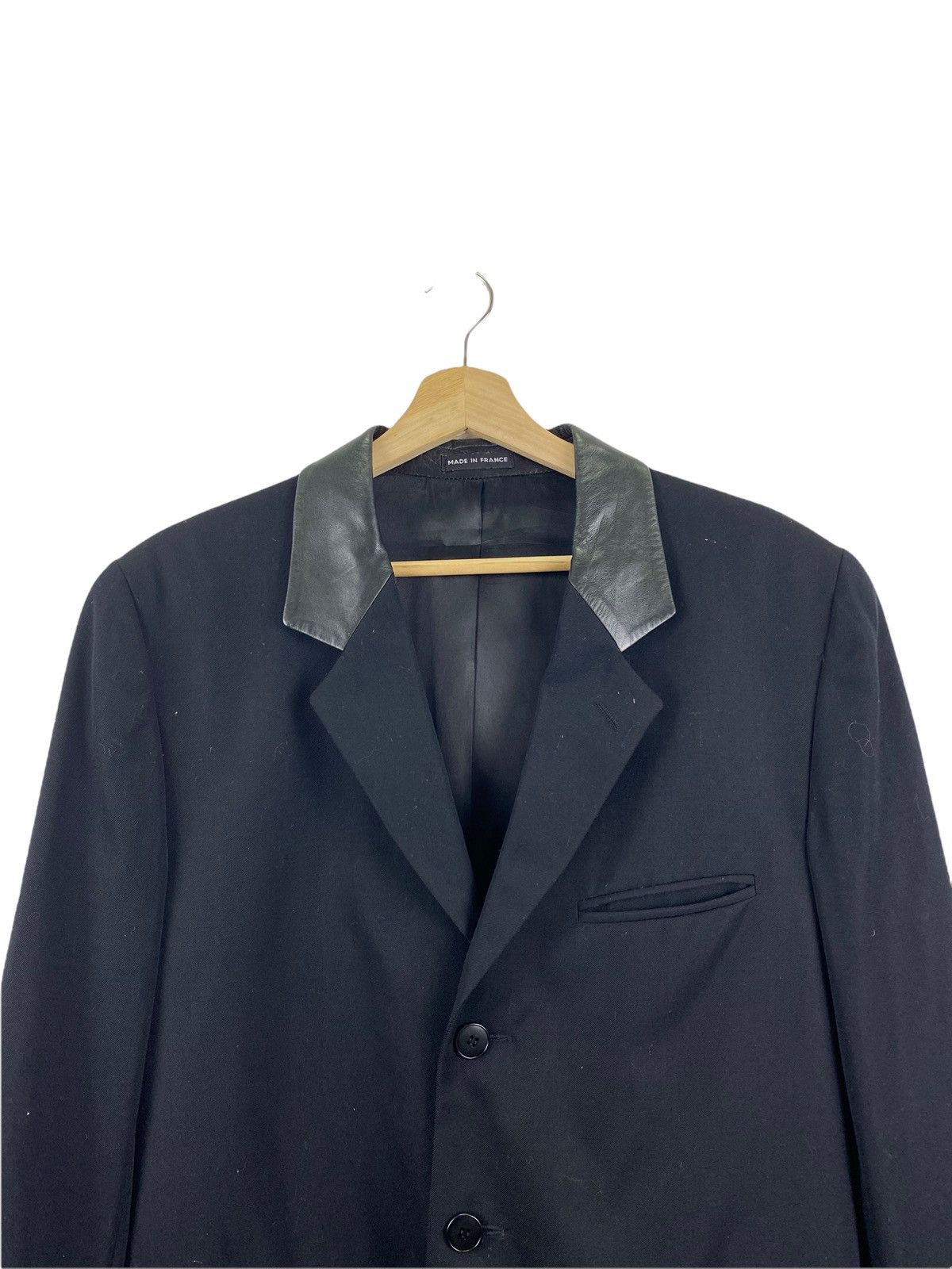 agnes b. Issey miyake x Agnes B. Leather collar jacket Size US M / EU 48-50 / 2 - 6 Thumbnail