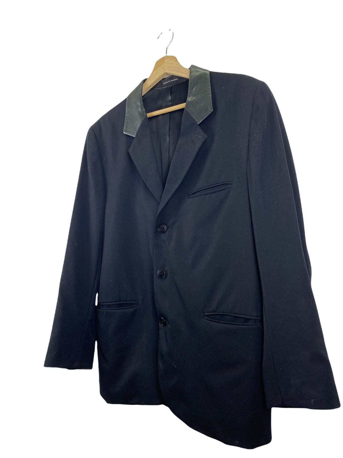 agnes b. Issey miyake x Agnes B. Leather collar jacket Size US M / EU 48-50 / 2 - 2 Thumbnail