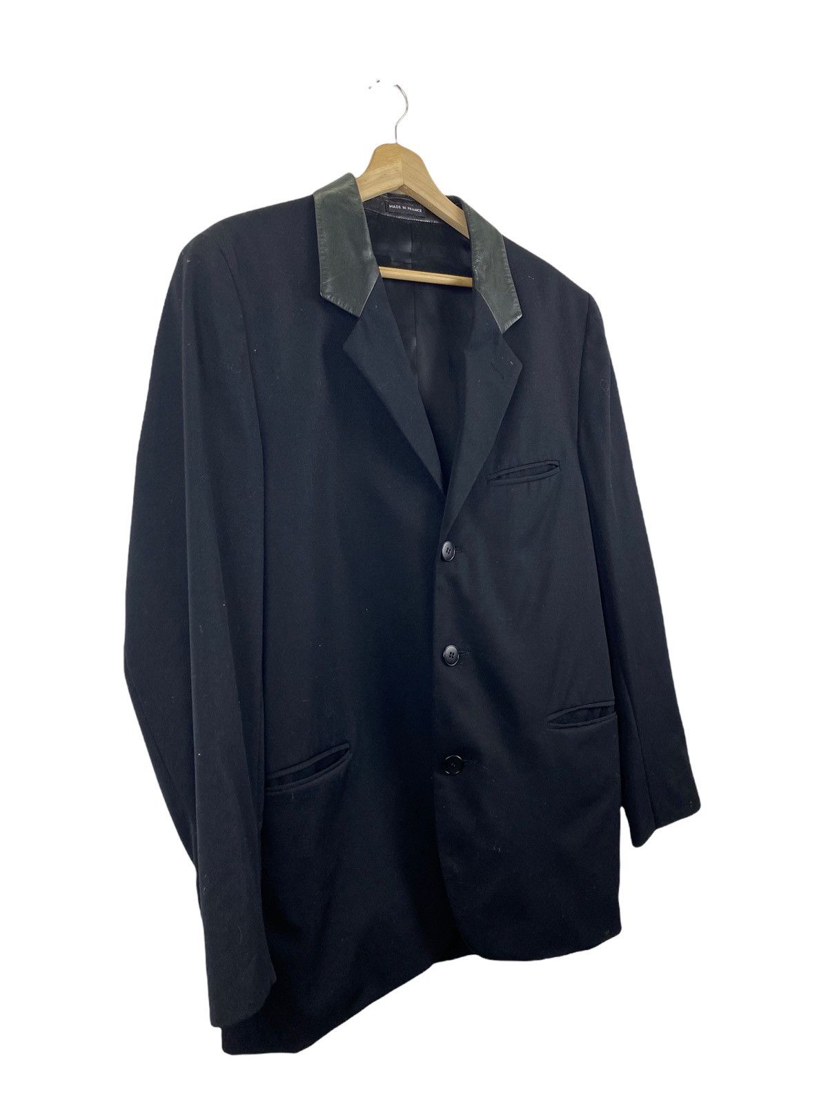 agnes b. Issey miyake x Agnes B. Leather collar jacket Size US M / EU 48-50 / 2 - 3 Thumbnail