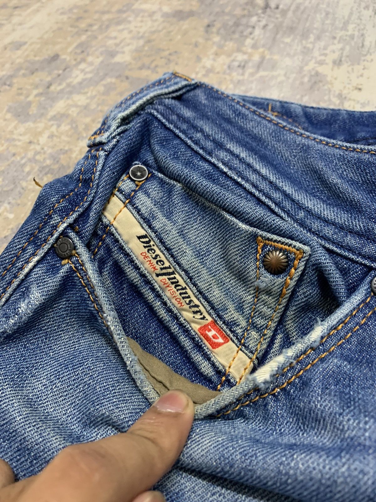 If Six Was Nine Diesel Industry Streetwear Straight Leg Denim Jeans 31x30 Size US 31 - 7 Thumbnail