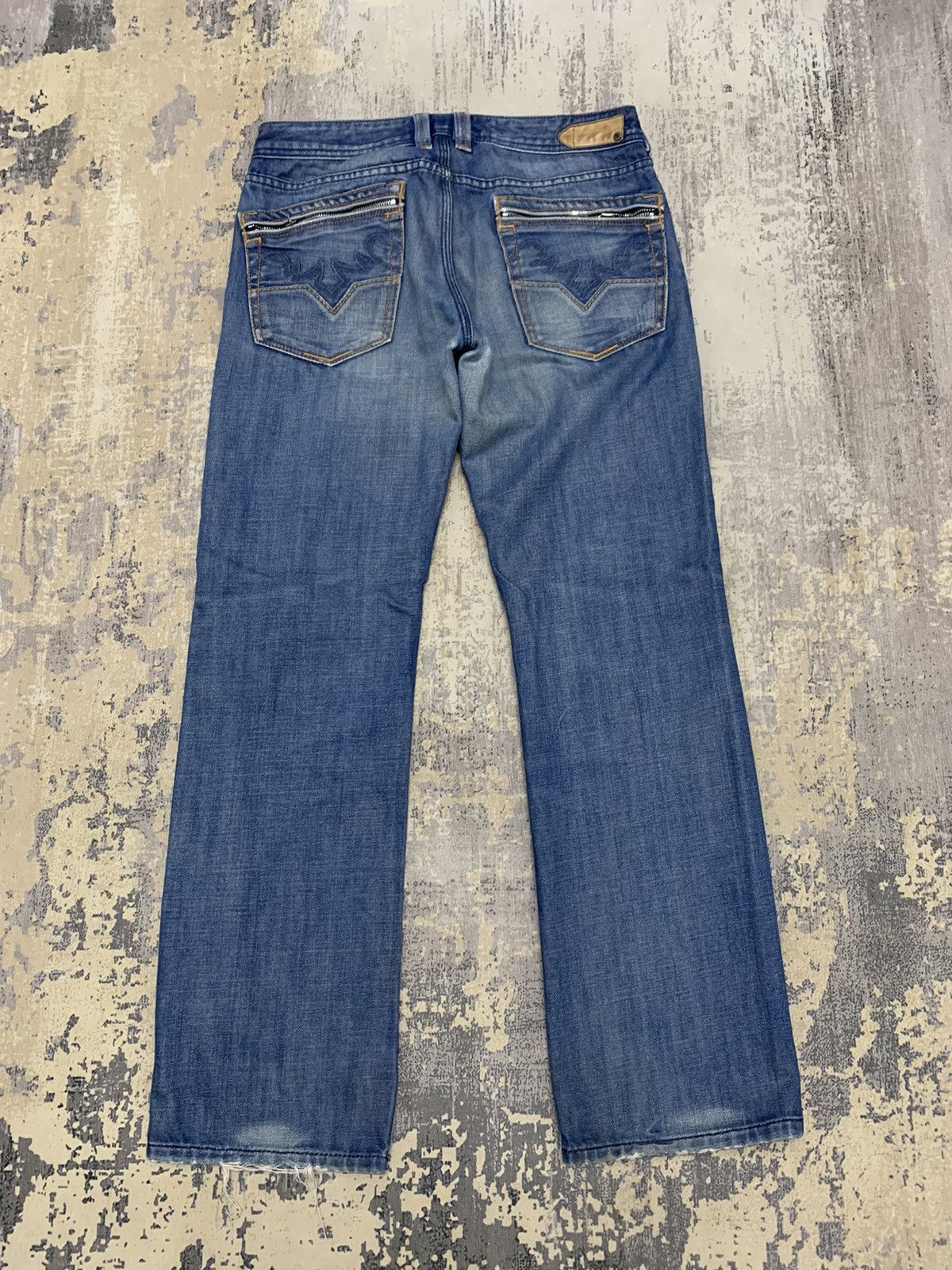 If Six Was Nine Diesel Industry Streetwear Straight Leg Denim Jeans 31x30 Size US 31 - 11 Thumbnail