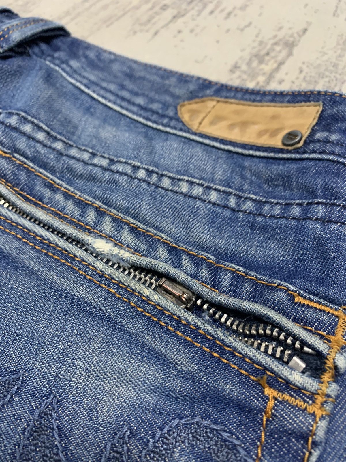 If Six Was Nine Diesel Industry Streetwear Straight Leg Denim Jeans 31x30 Size US 31 - 15 Thumbnail