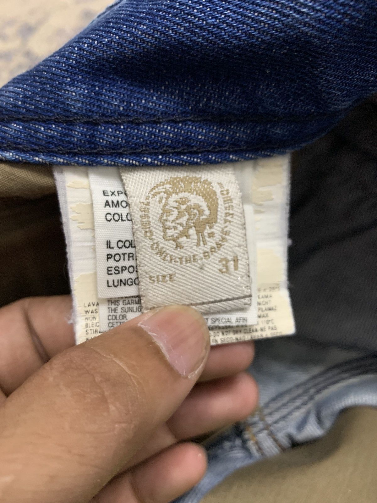 If Six Was Nine Diesel Industry Streetwear Straight Leg Denim Jeans 31x30 Size US 31 - 19 Thumbnail