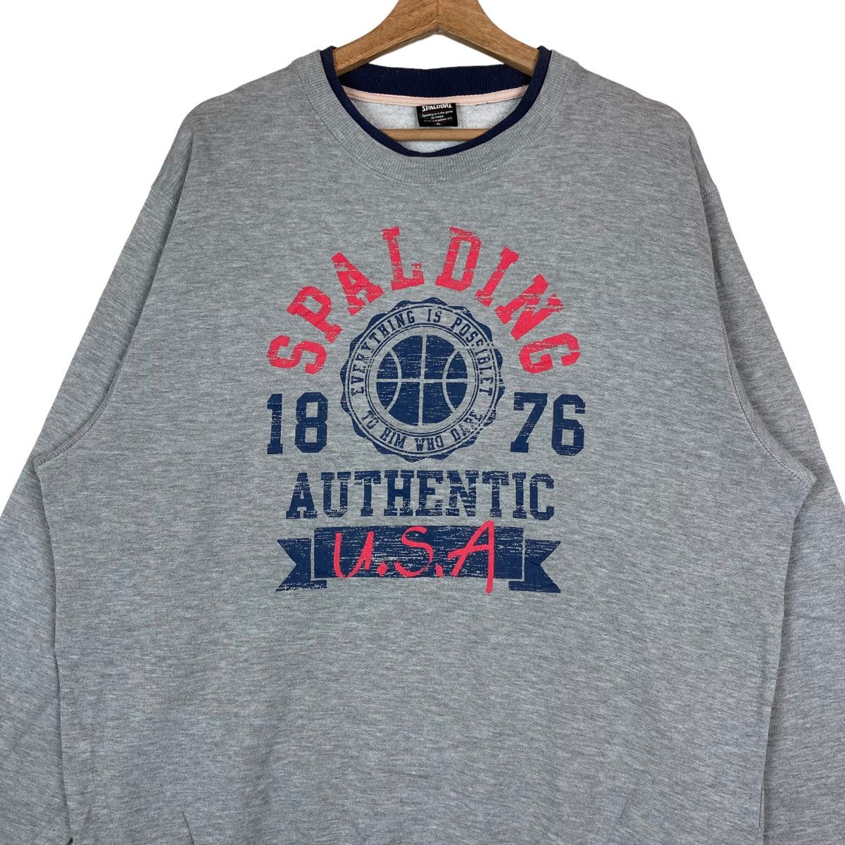 Spalding Vintage Spalding Spell Out Pullover Jumper Sweatshirt Size US XXL / EU 58 / 5 - 2 Thumbnail