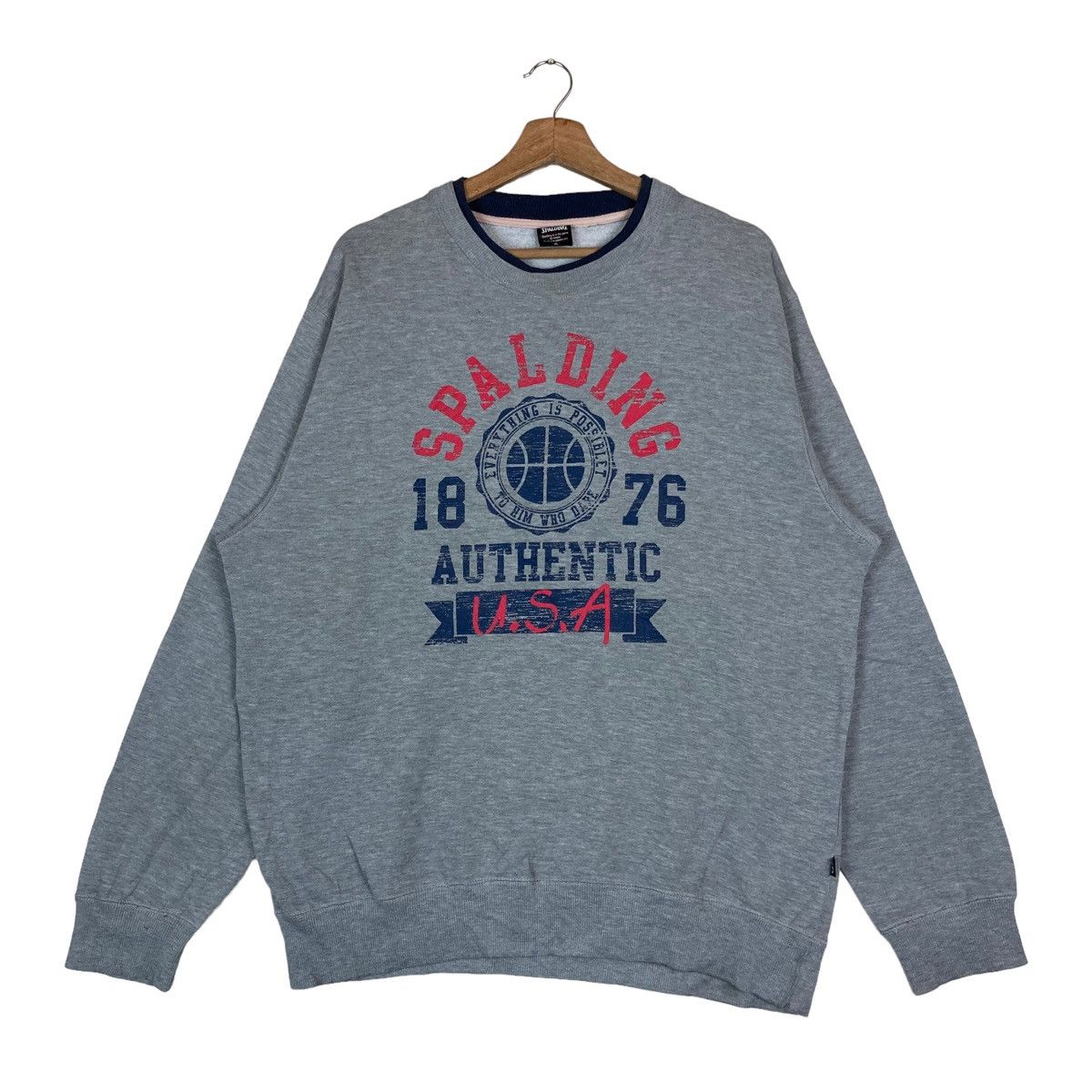 Spalding Vintage Spalding Spell Out Pullover Jumper Sweatshirt Size US XXL / EU 58 / 5 - 1 Thumbnail